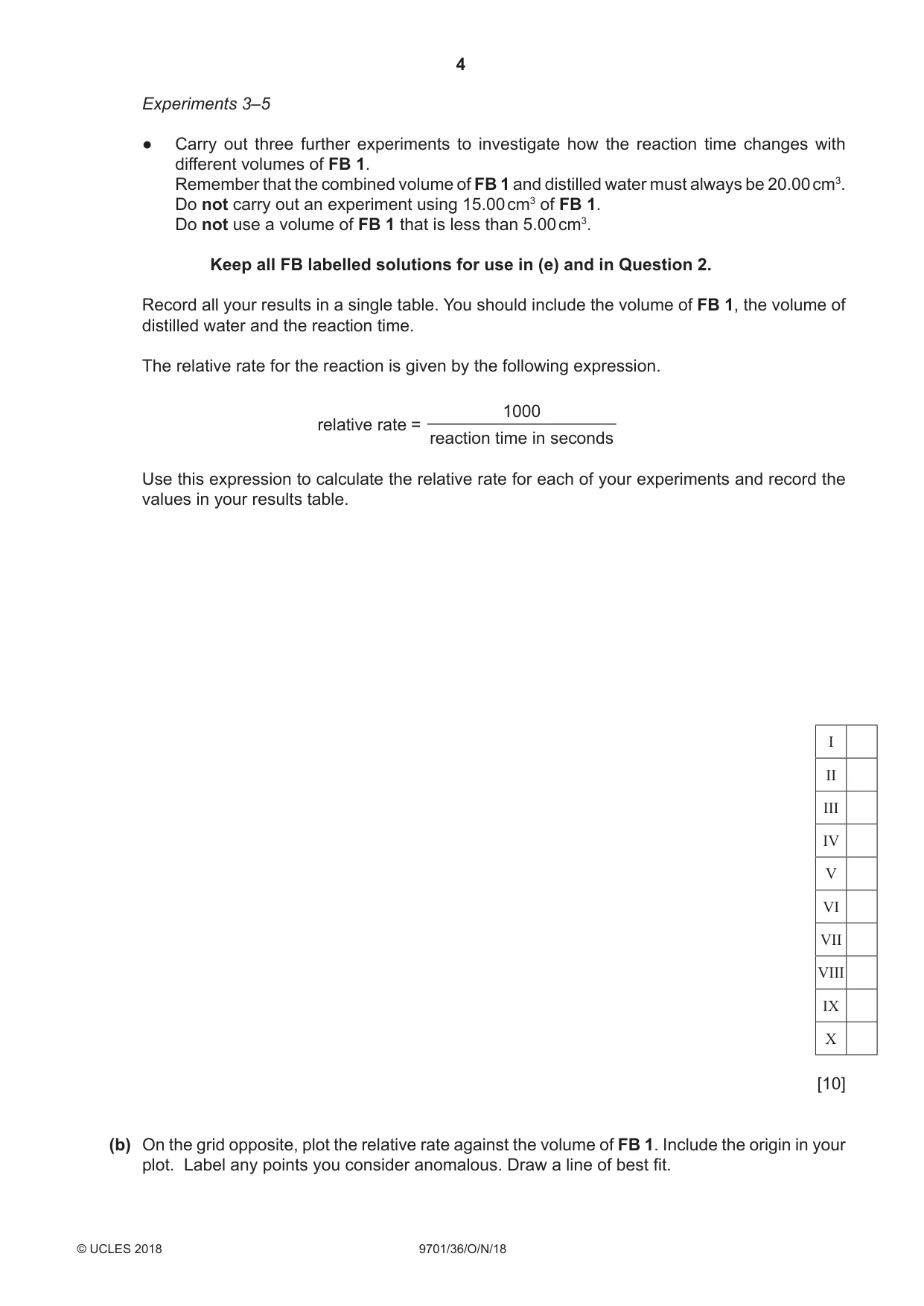 Cambridge A Level Chemistry 9701 2018 Oct/Nov Paper 3 · Variant 6 question paper, page 4 of 16