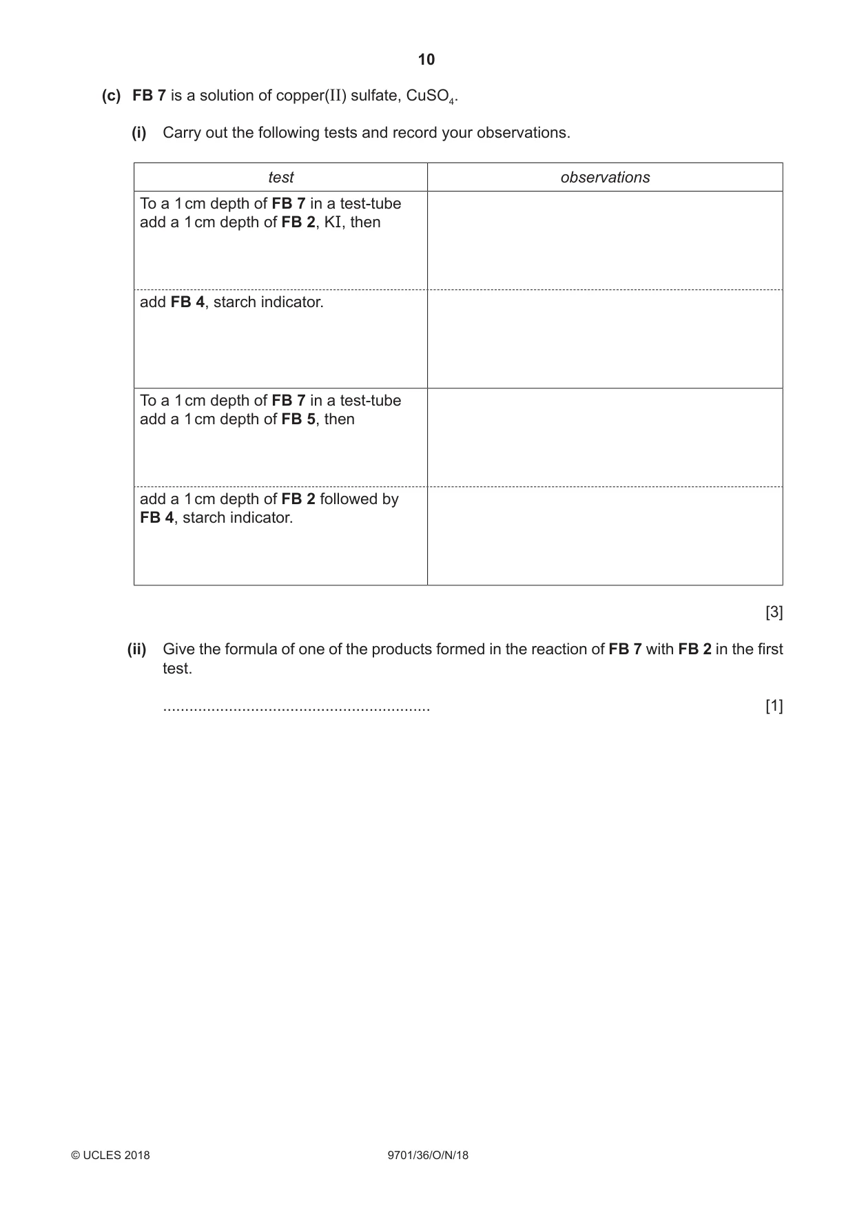Cambridge A Level Chemistry 9701 2018 Oct/Nov Paper 3 · Variant 6 question paper, page 10 of 16