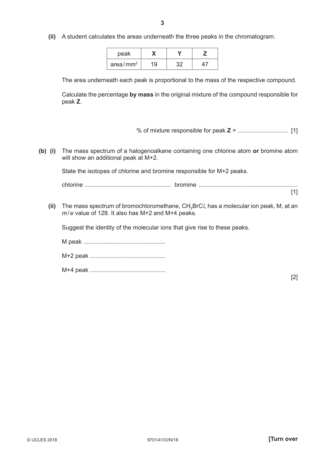 Cambridge A Level Chemistry 9701 2018 Oct/Nov Paper 4 · Variant 1 question paper, page 3 of 20
