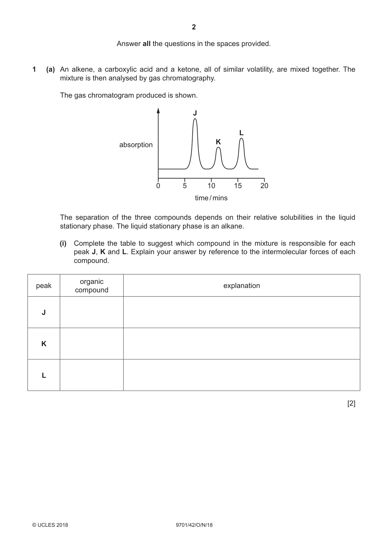 Cambridge A Level Chemistry 9701 2018 Oct/Nov Paper 4 · Variant 2 question paper, page 2 of 24