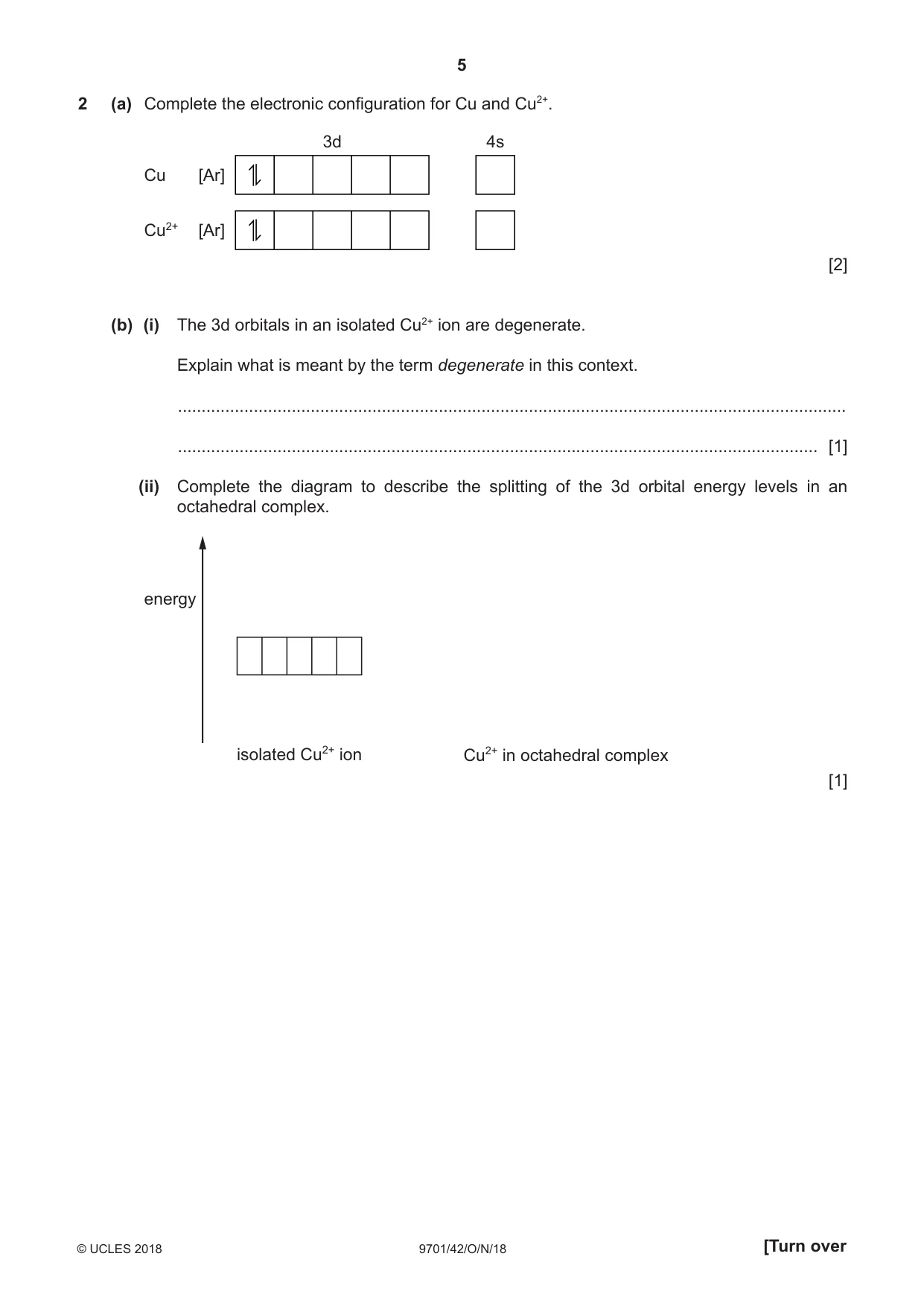 Cambridge A Level Chemistry 9701 2018 Oct/Nov Paper 4 · Variant 2 question paper, page 5 of 24