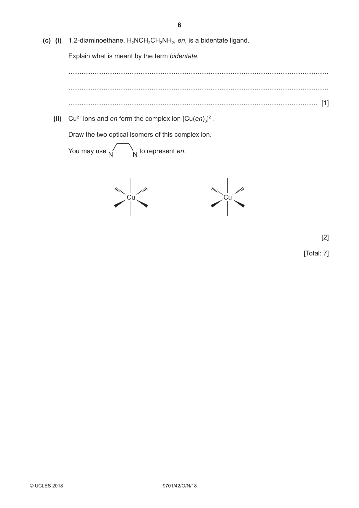 Cambridge A Level Chemistry 9701 2018 Oct/Nov Paper 4 · Variant 2 question paper, page 6 of 24