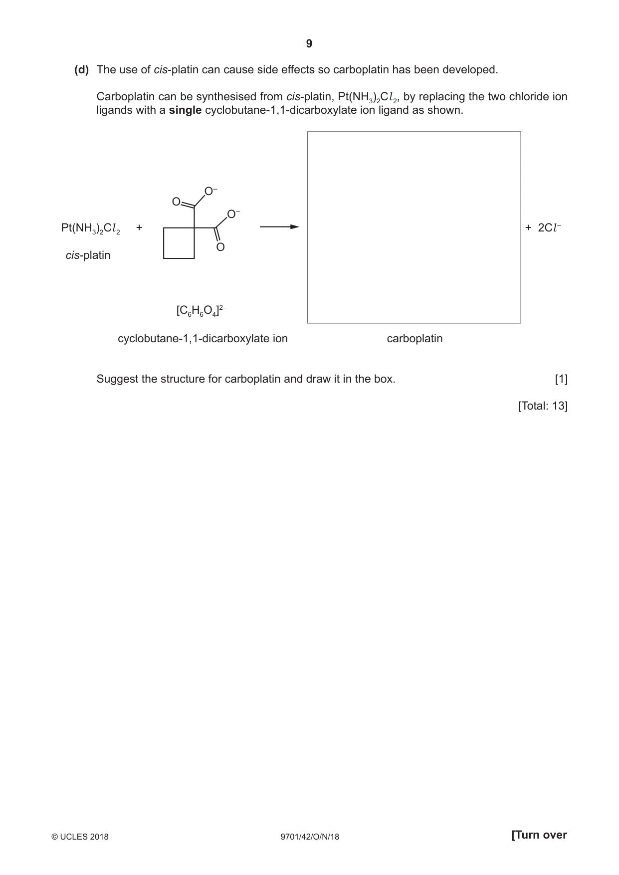 Cambridge A Level Chemistry 9701 2018 Oct/Nov Paper 4 · Variant 2 question paper, page 9 of 24