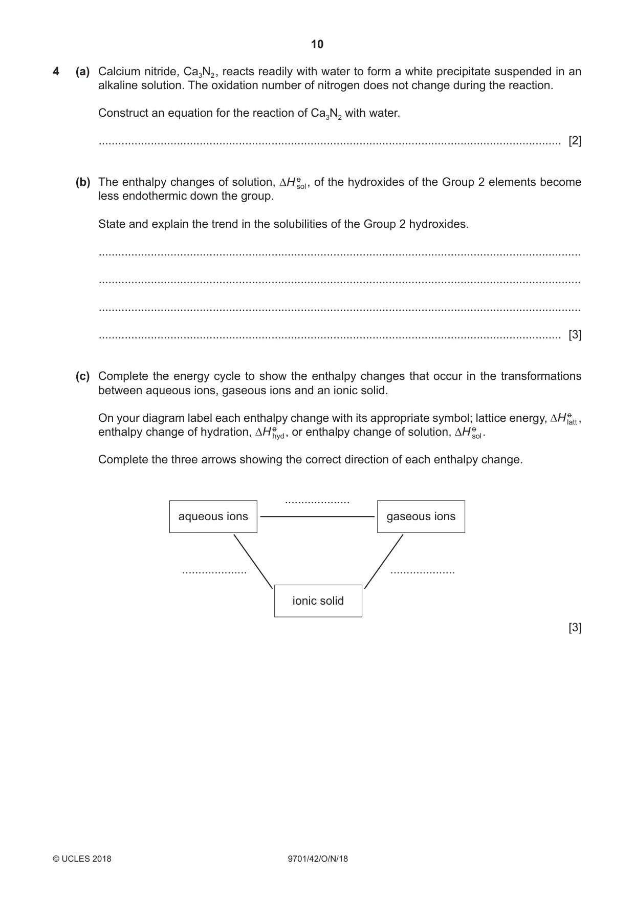 Cambridge A Level Chemistry 9701 2018 Oct/Nov Paper 4 · Variant 2 question paper, page 10 of 24