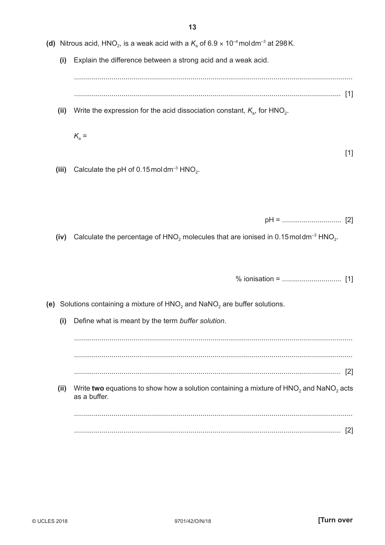 Cambridge A Level Chemistry 9701 2018 Oct/Nov Paper 4 · Variant 2 question paper, page 13 of 24