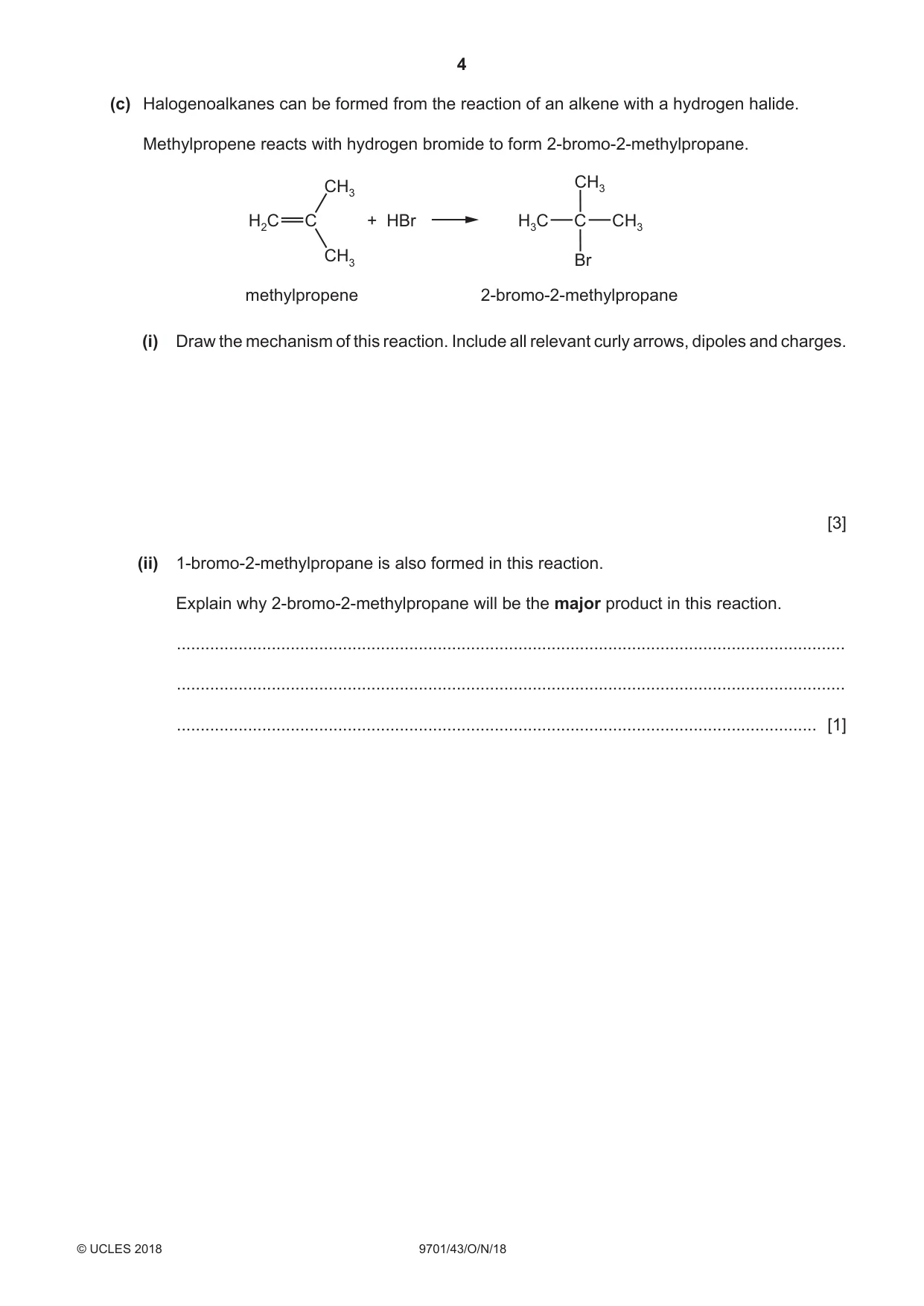 Cambridge A Level Chemistry 9701 2018 Oct/Nov Paper 4 · Variant 3 question paper, page 4 of 20