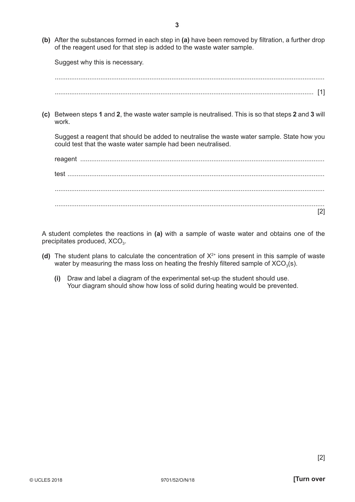 Cambridge A Level Chemistry 9701 2018 Oct/Nov Paper 5 · Variant 2 question paper, page 3 of 12