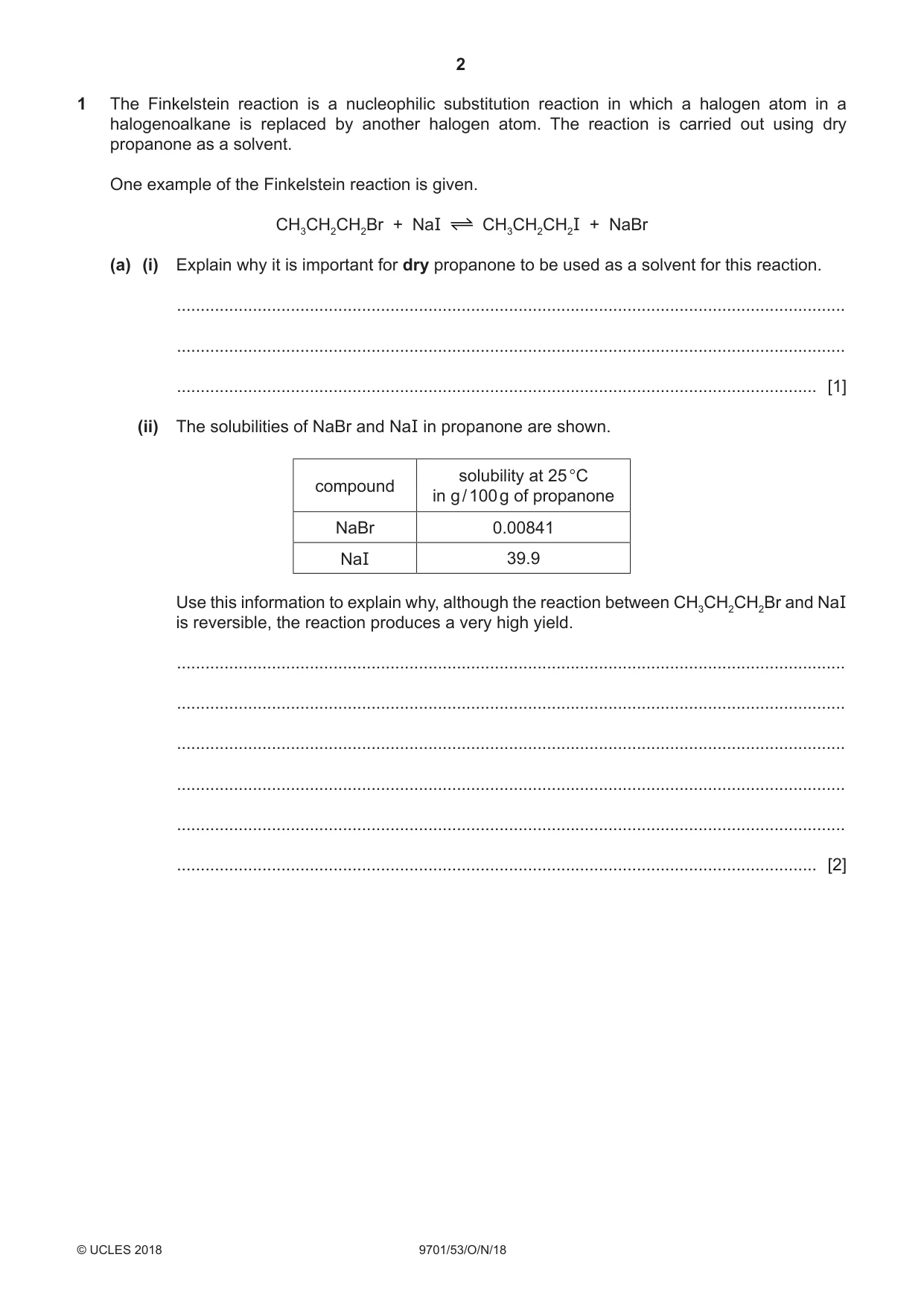 Cambridge A Level Chemistry 9701 2018 Oct/Nov Paper 5 · Variant 3 question paper, page 2 of 12