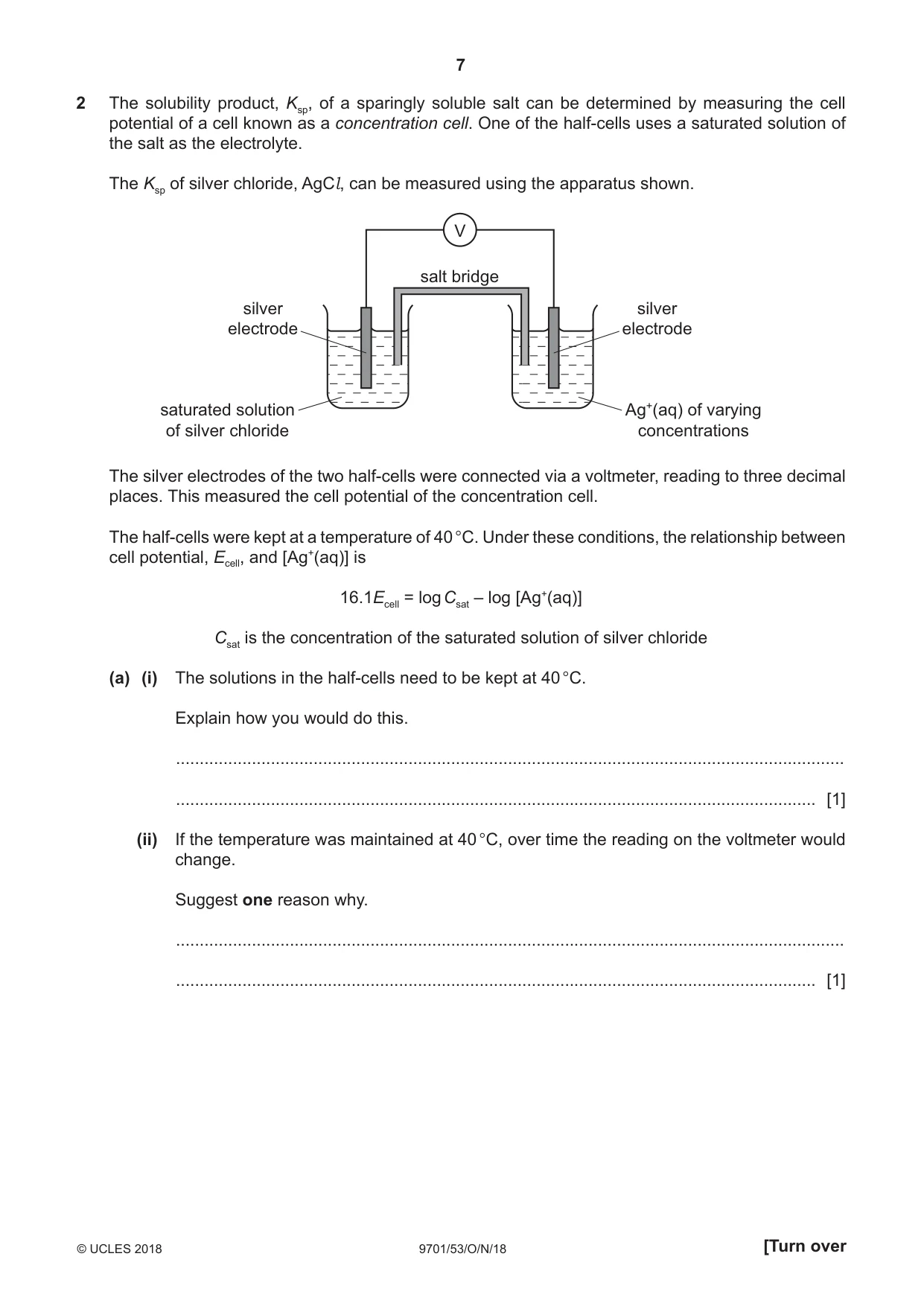 Cambridge A Level Chemistry 9701 2018 Oct/Nov Paper 5 · Variant 3 question paper, page 7 of 12