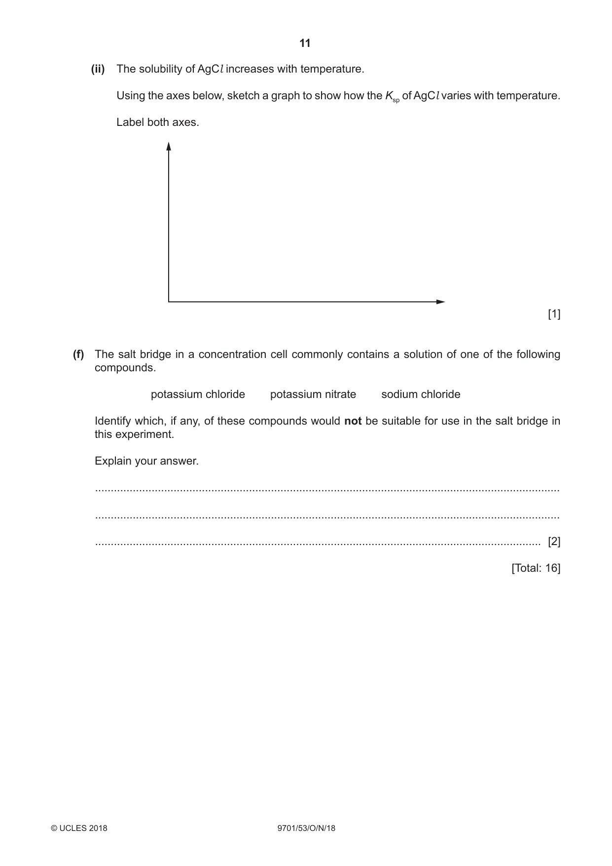 Cambridge A Level Chemistry 9701 2018 Oct/Nov Paper 5 · Variant 3 question paper, page 11 of 12