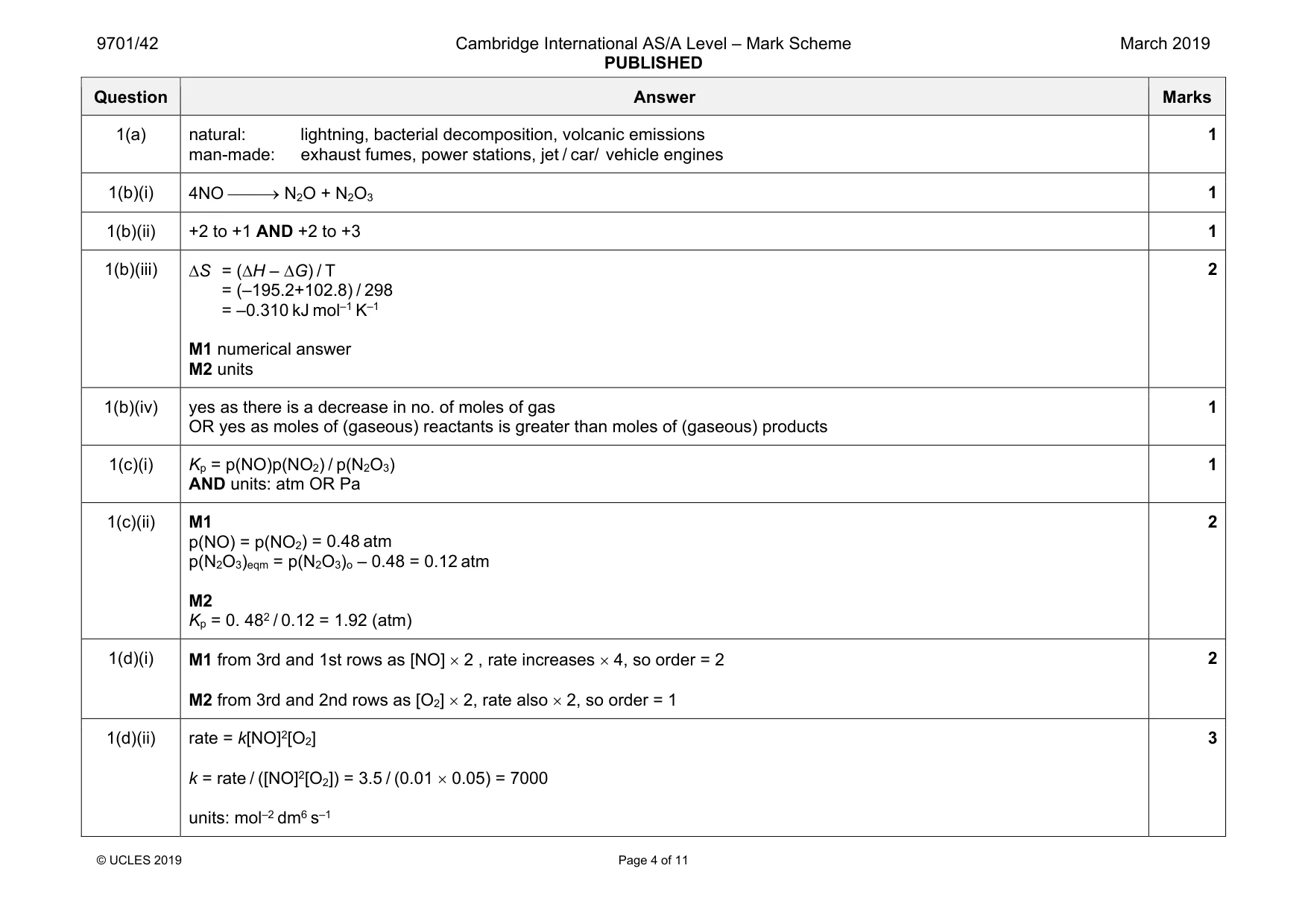 Mark scheme, page 4 of 11