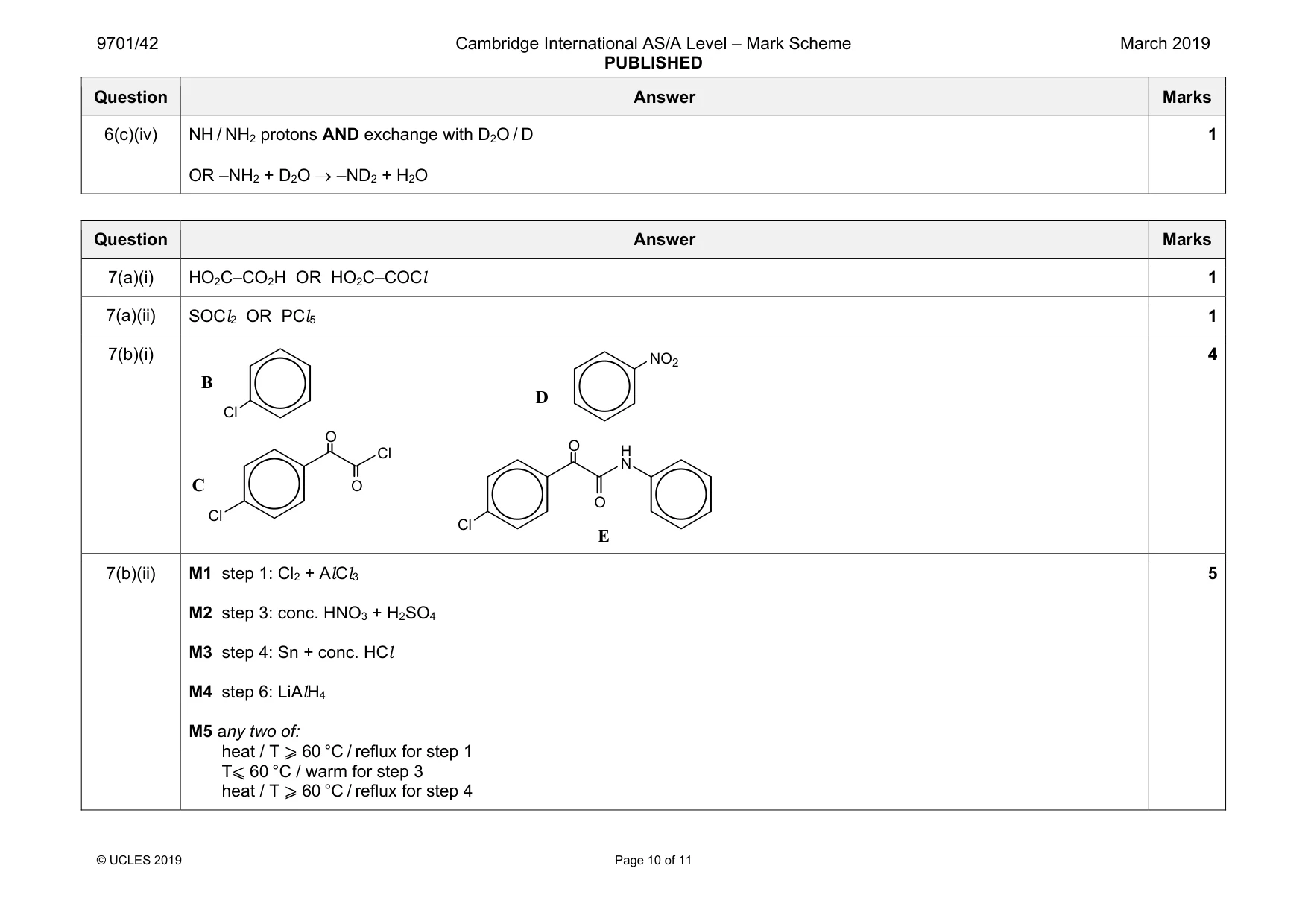 Mark scheme, page 10 of 11