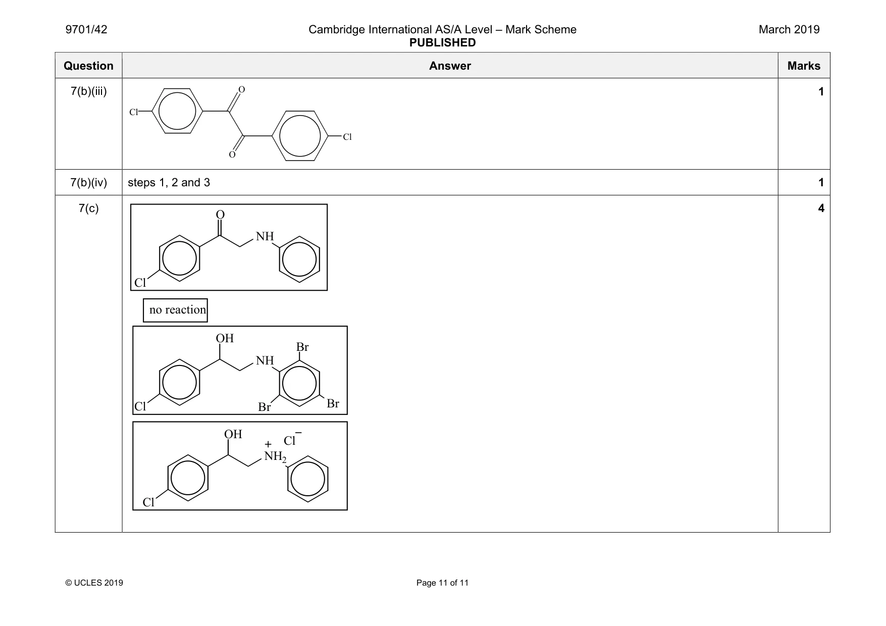 Mark scheme, page 11 of 11