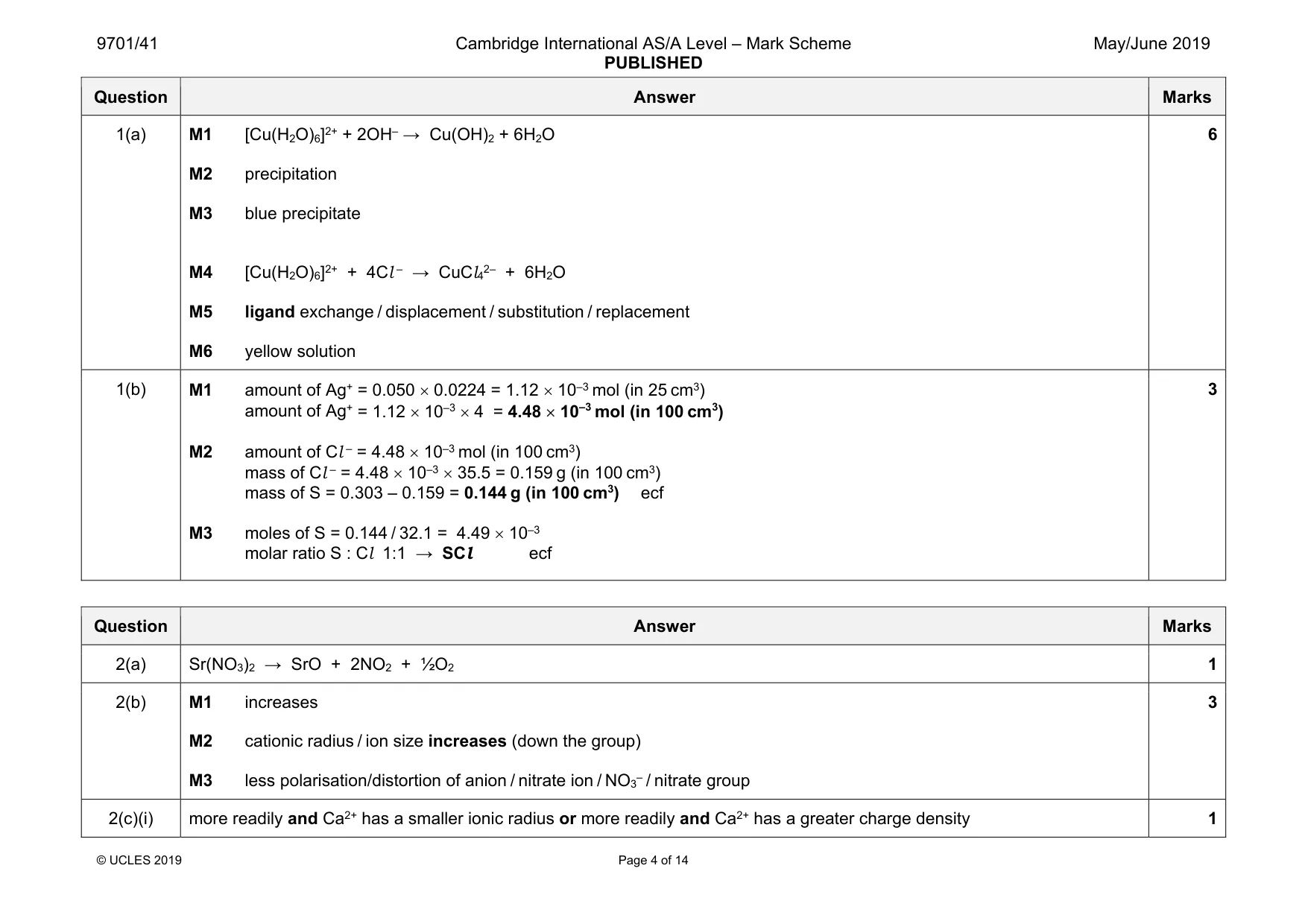 Mark scheme, page 4 of 14