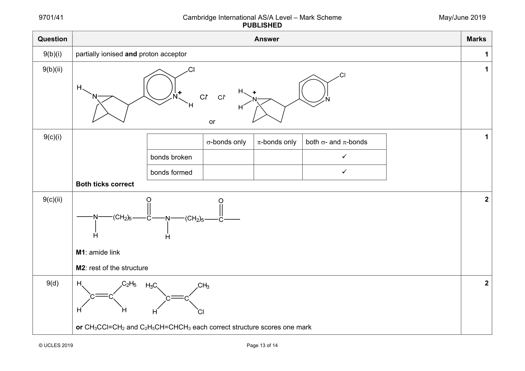 Mark scheme, page 13 of 14