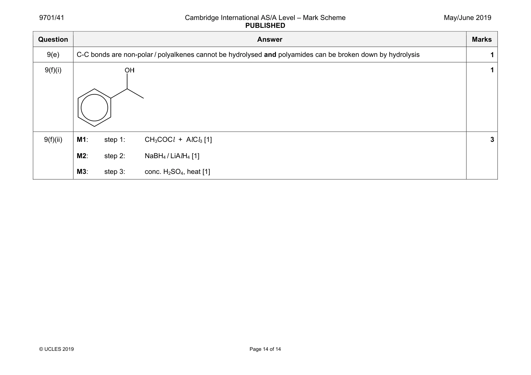 Mark scheme, page 14 of 14