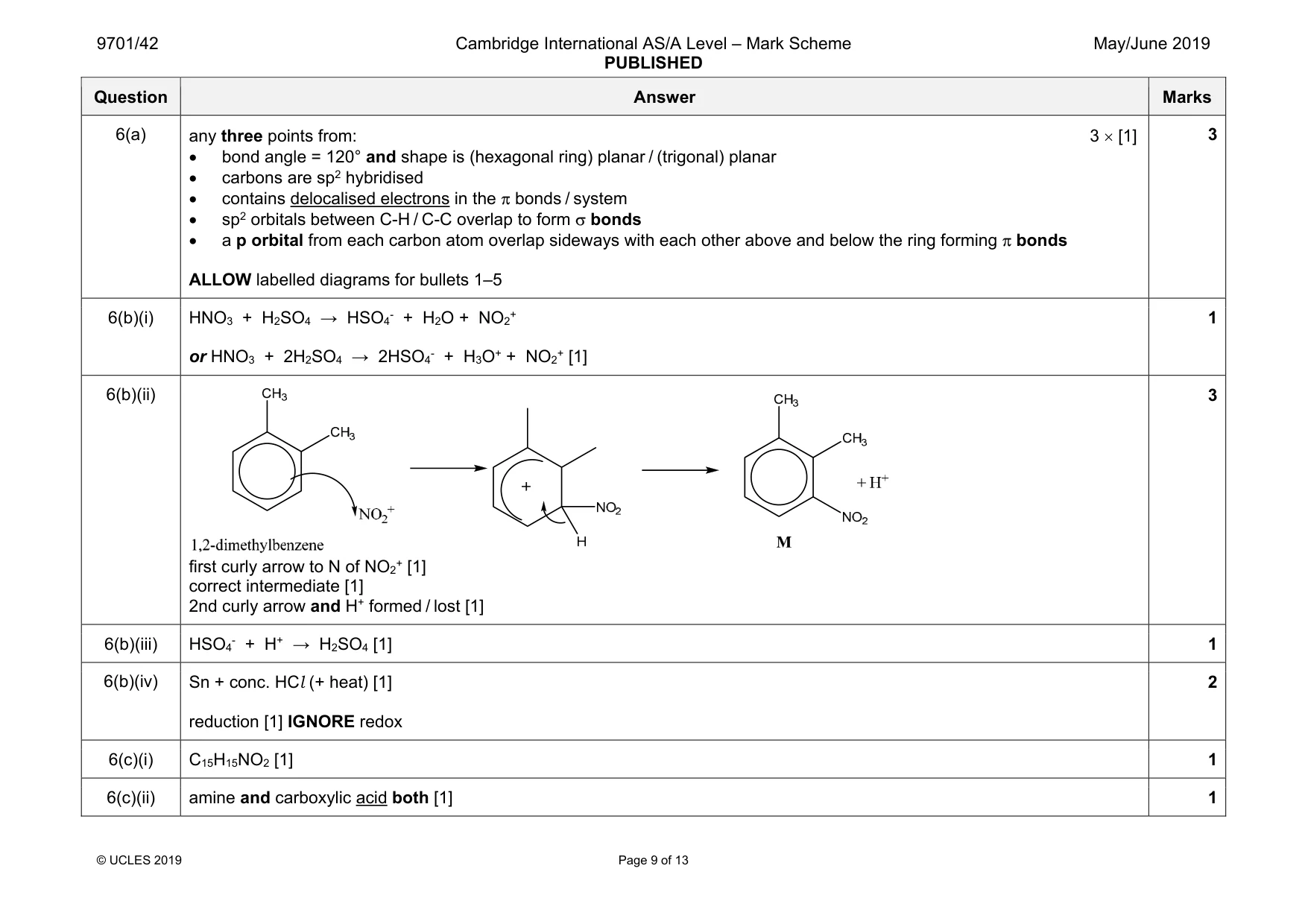 Mark scheme, page 9 of 13