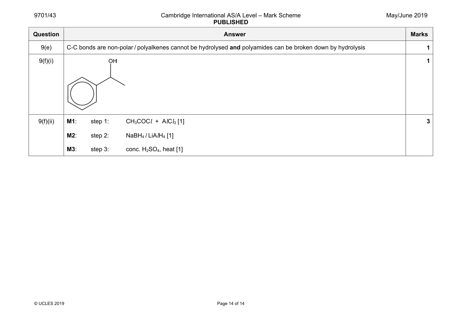 Mark scheme, page 14 of 14