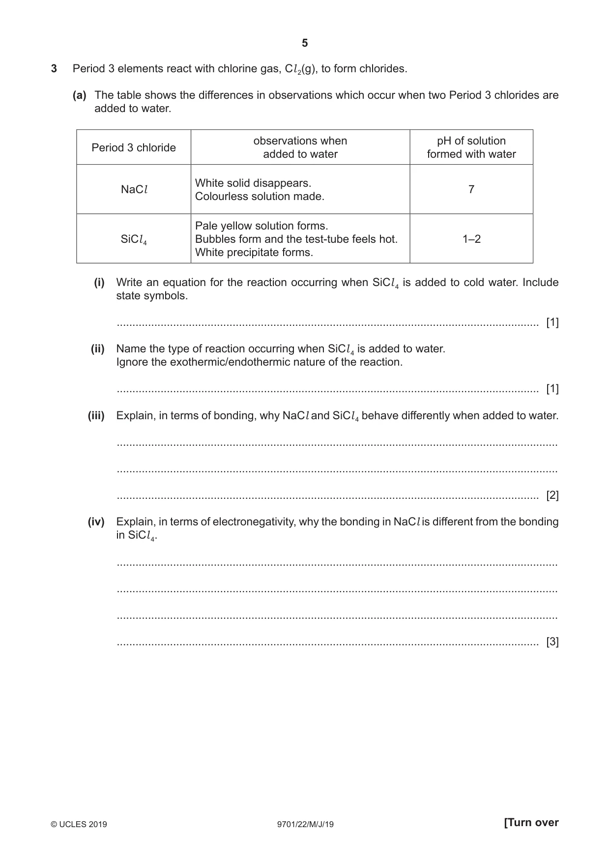 Cambridge A Level Chemistry 9701 2019 May/June Paper 2 · Variant 2 question paper, page 5 of 12