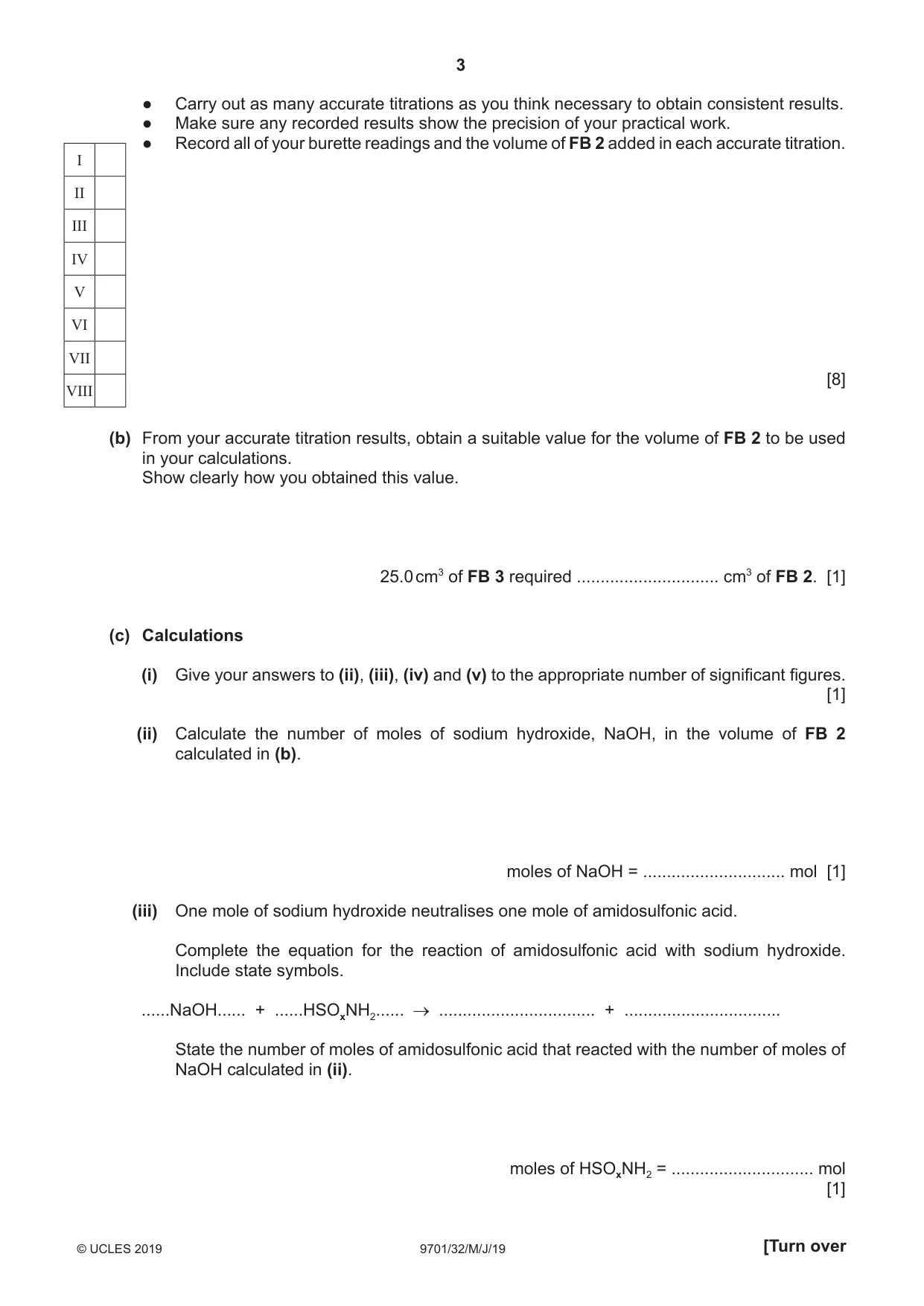 Cambridge A Level Chemistry 9701 2019 May/June Paper 3 · Variant 2 question paper, page 3 of 12