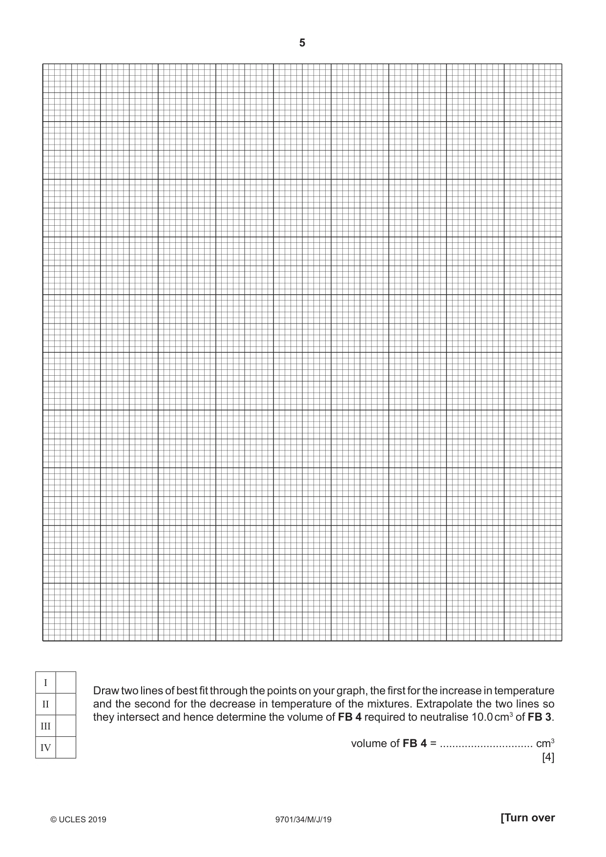 Cambridge A Level Chemistry 9701 2019 May/June Paper 3 · Variant 4 question paper, page 5 of 12
