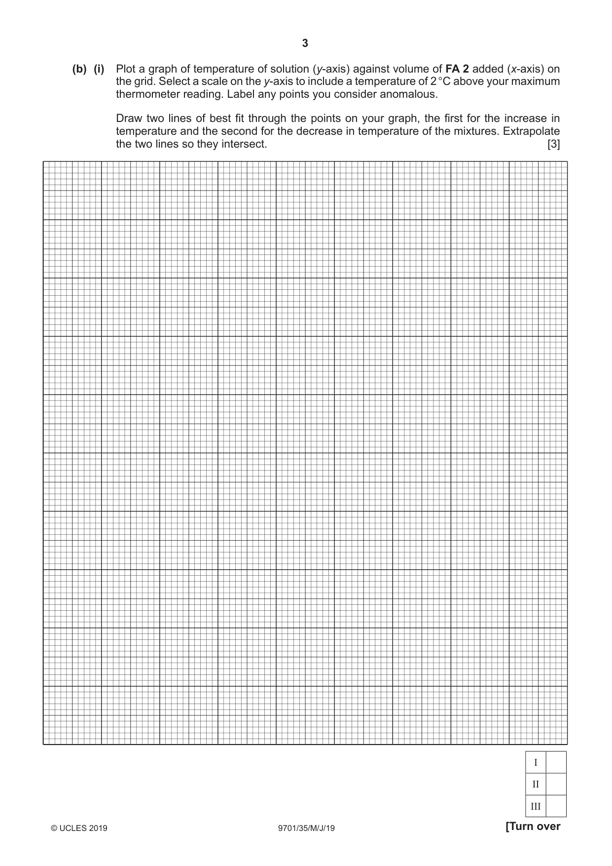 Cambridge A Level Chemistry 9701 2019 May/June Paper 3 · Variant 5 question paper, page 3 of 12