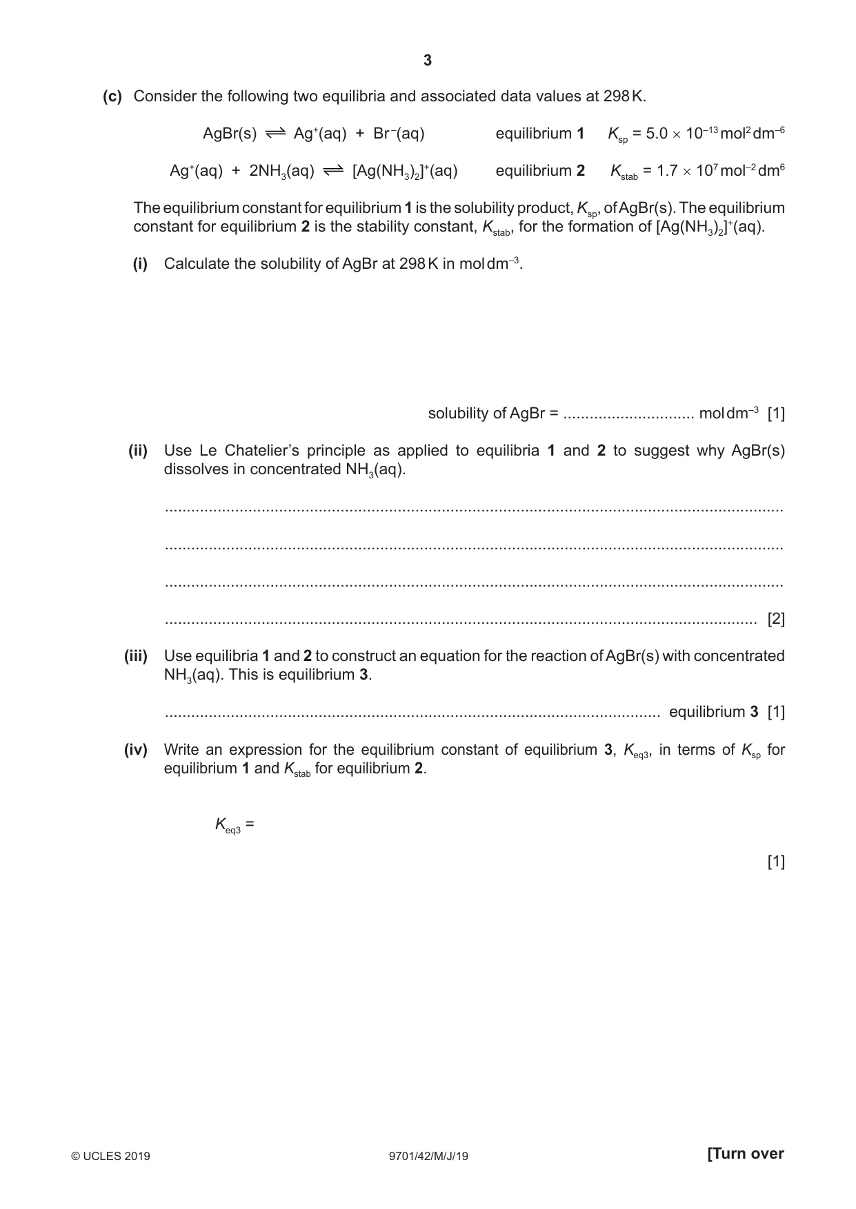 Cambridge A Level Chemistry 9701 2019 May/June Paper 4 · Variant 2 question paper, page 3 of 24