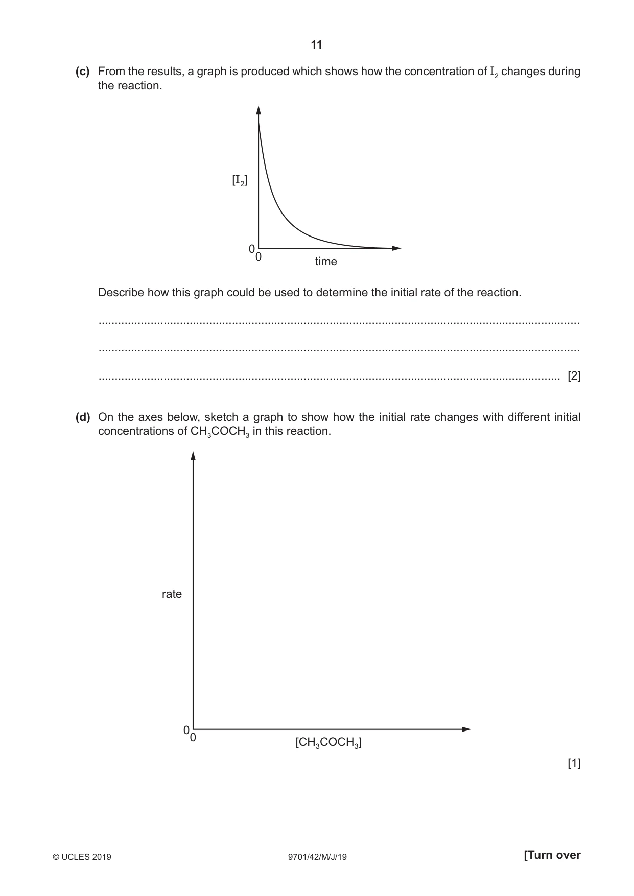Cambridge A Level Chemistry 9701 2019 May/June Paper 4 · Variant 2 question paper, page 11 of 24