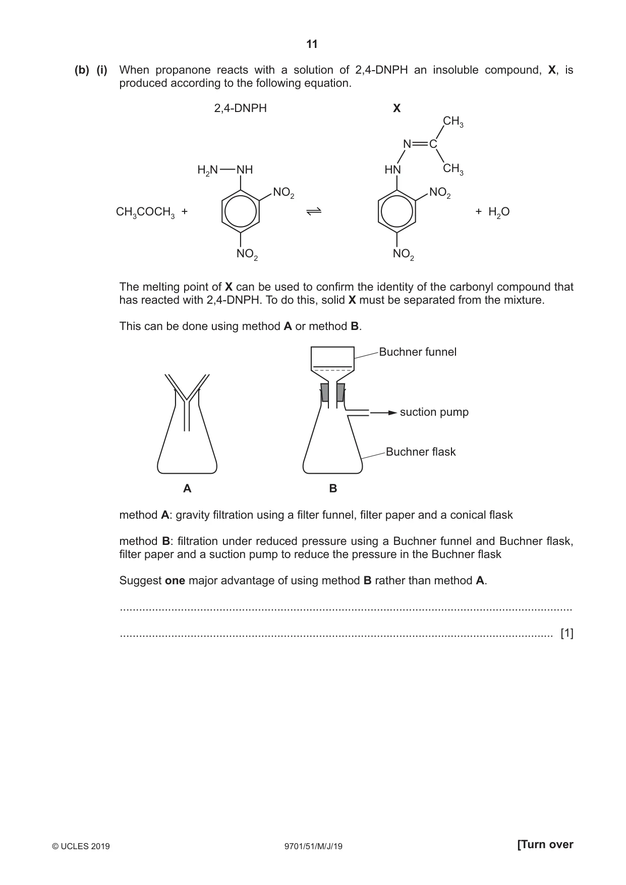 Cambridge A Level Chemistry 9701 2019 May/June Paper 5 · Variant 1 question paper, page 11 of 12