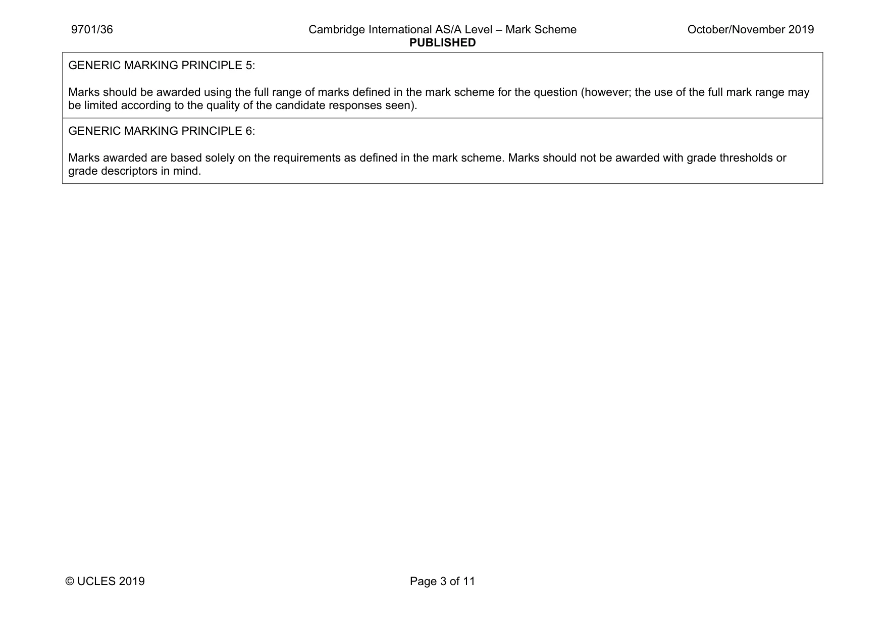 Mark scheme, page 3 of 11