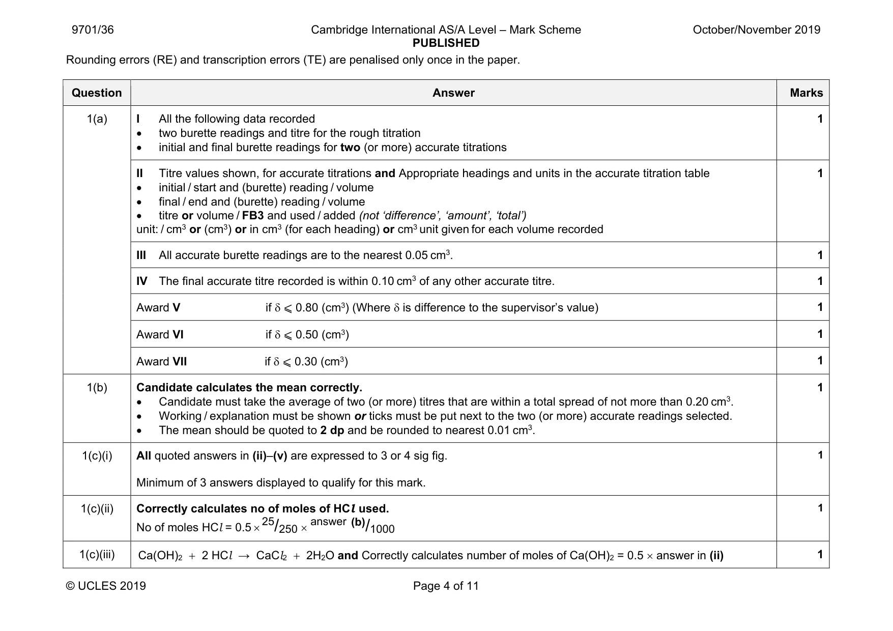 Mark scheme, page 4 of 11
