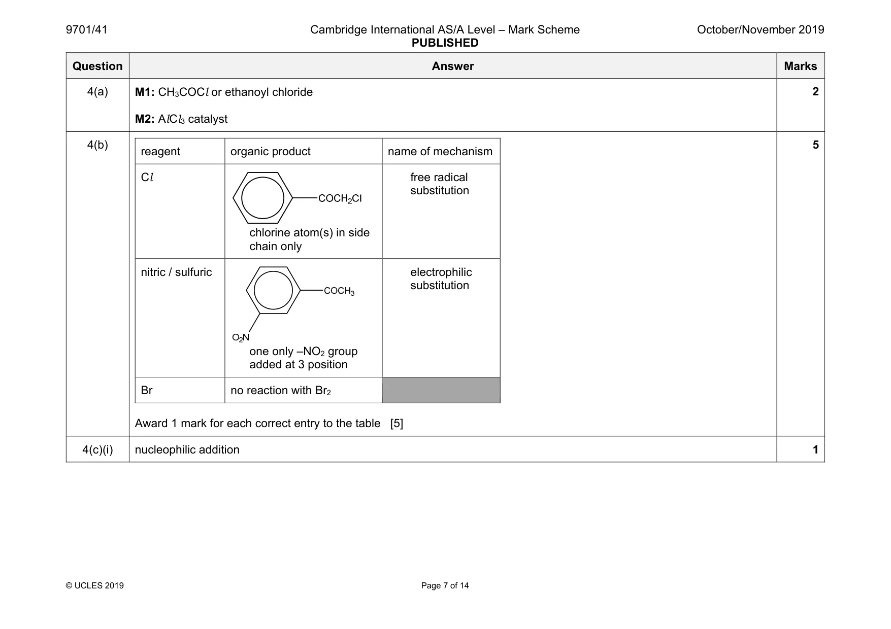 Mark scheme, page 7 of 14