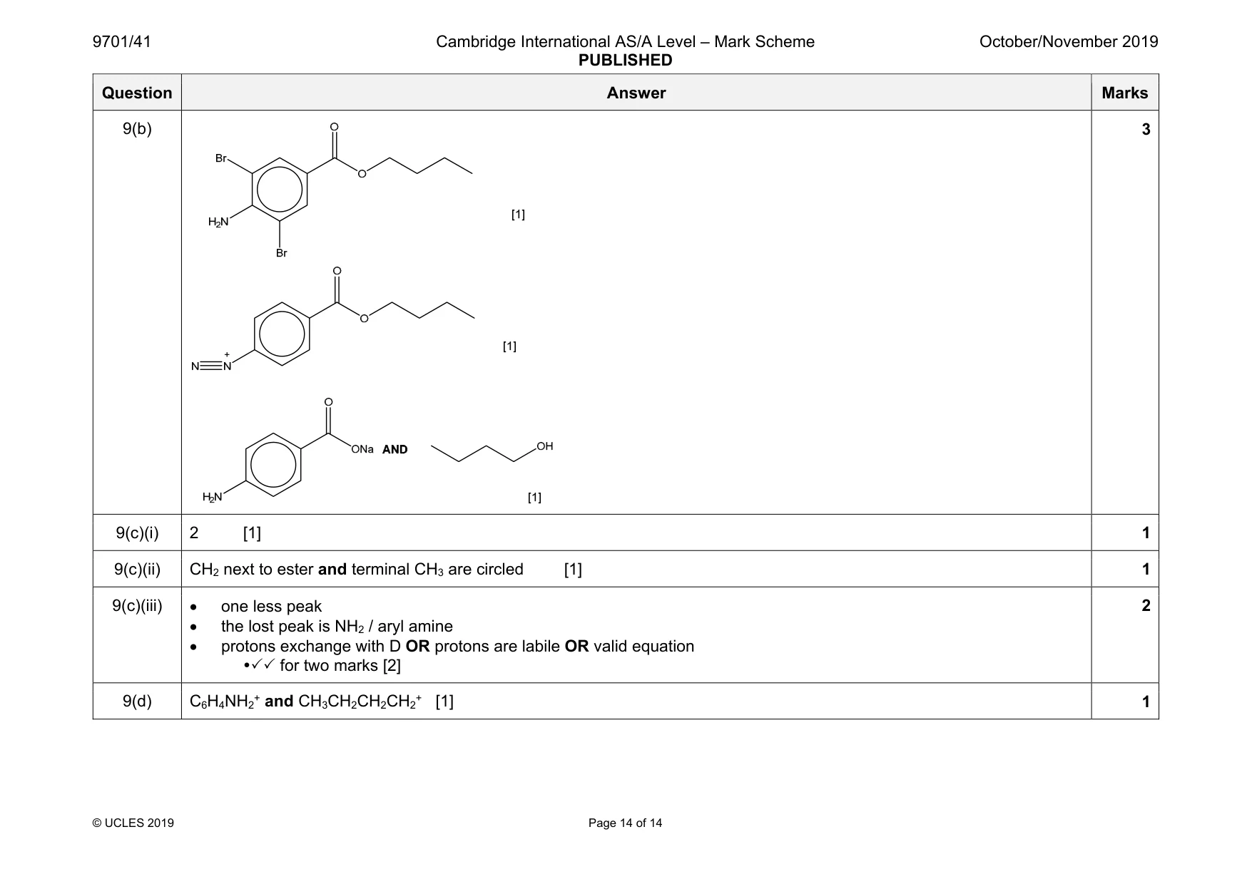 Mark scheme, page 14 of 14
