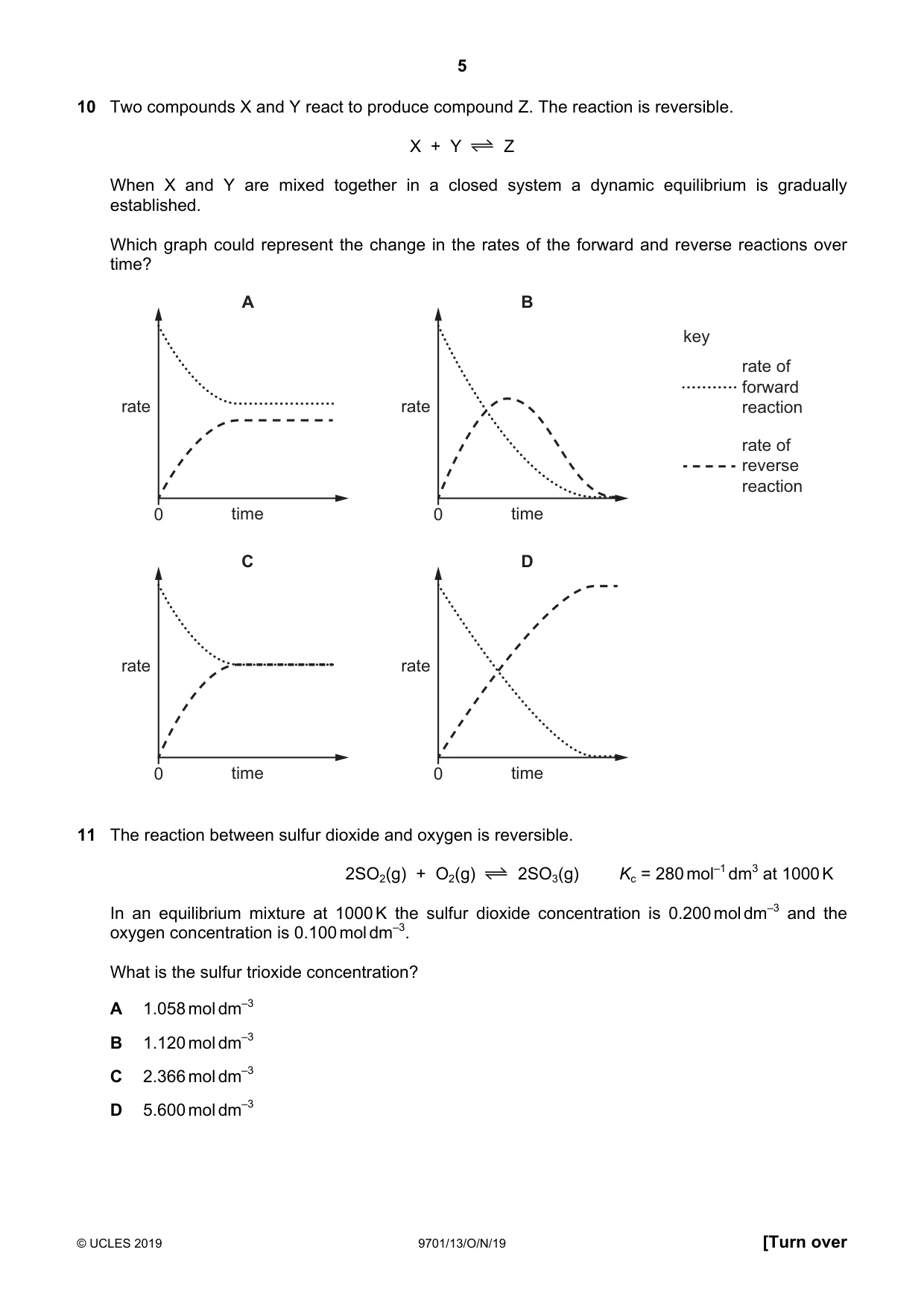 Cambridge A Level Chemistry 9701 2019 Oct/Nov Paper 1 · Variant 3 question paper, page 5 of 16