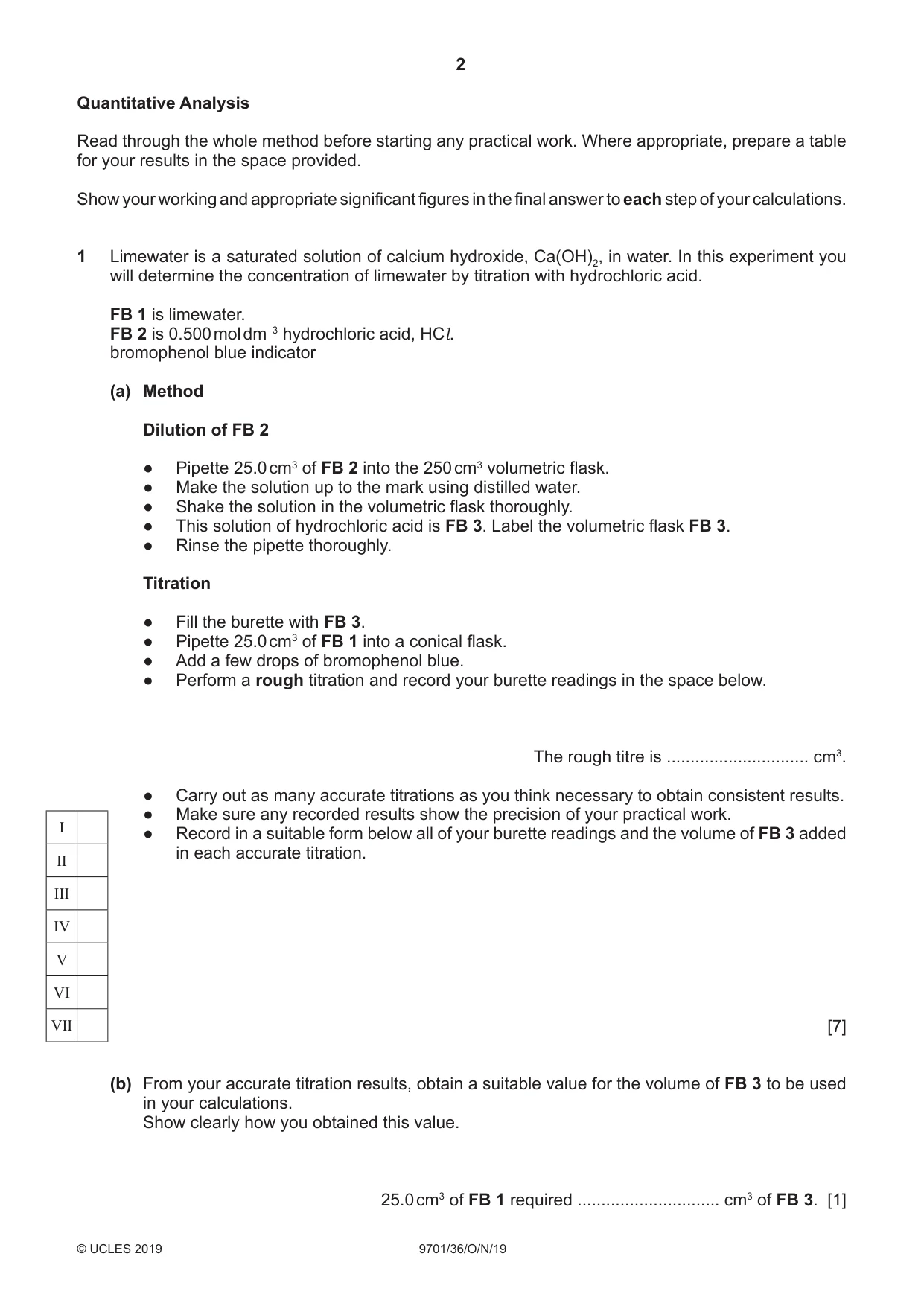 Cambridge A Level Chemistry 9701 2019 Oct/Nov Paper 3 · Variant 6 question paper, page 2 of 16