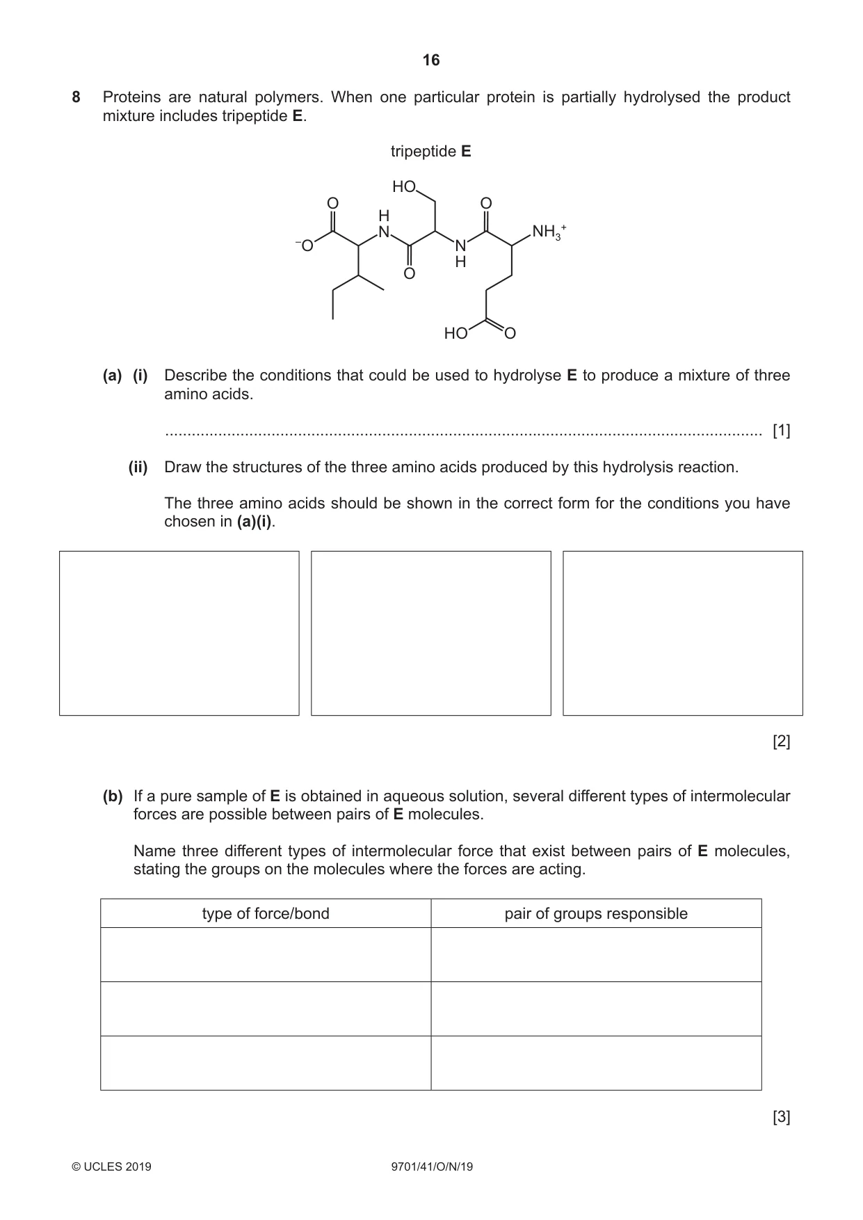 Cambridge A Level Chemistry 9701 2019 Oct/Nov Paper 4 · Variant 1 question paper, page 16 of 20