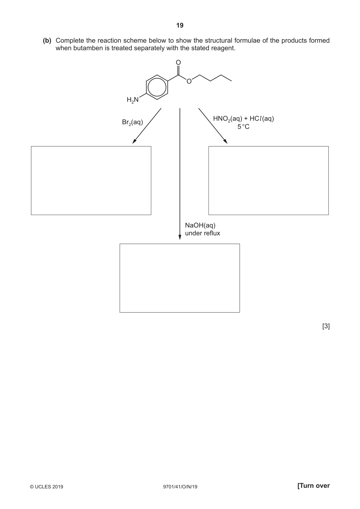 Cambridge A Level Chemistry 9701 2019 Oct/Nov Paper 4 · Variant 1 question paper, page 19 of 20