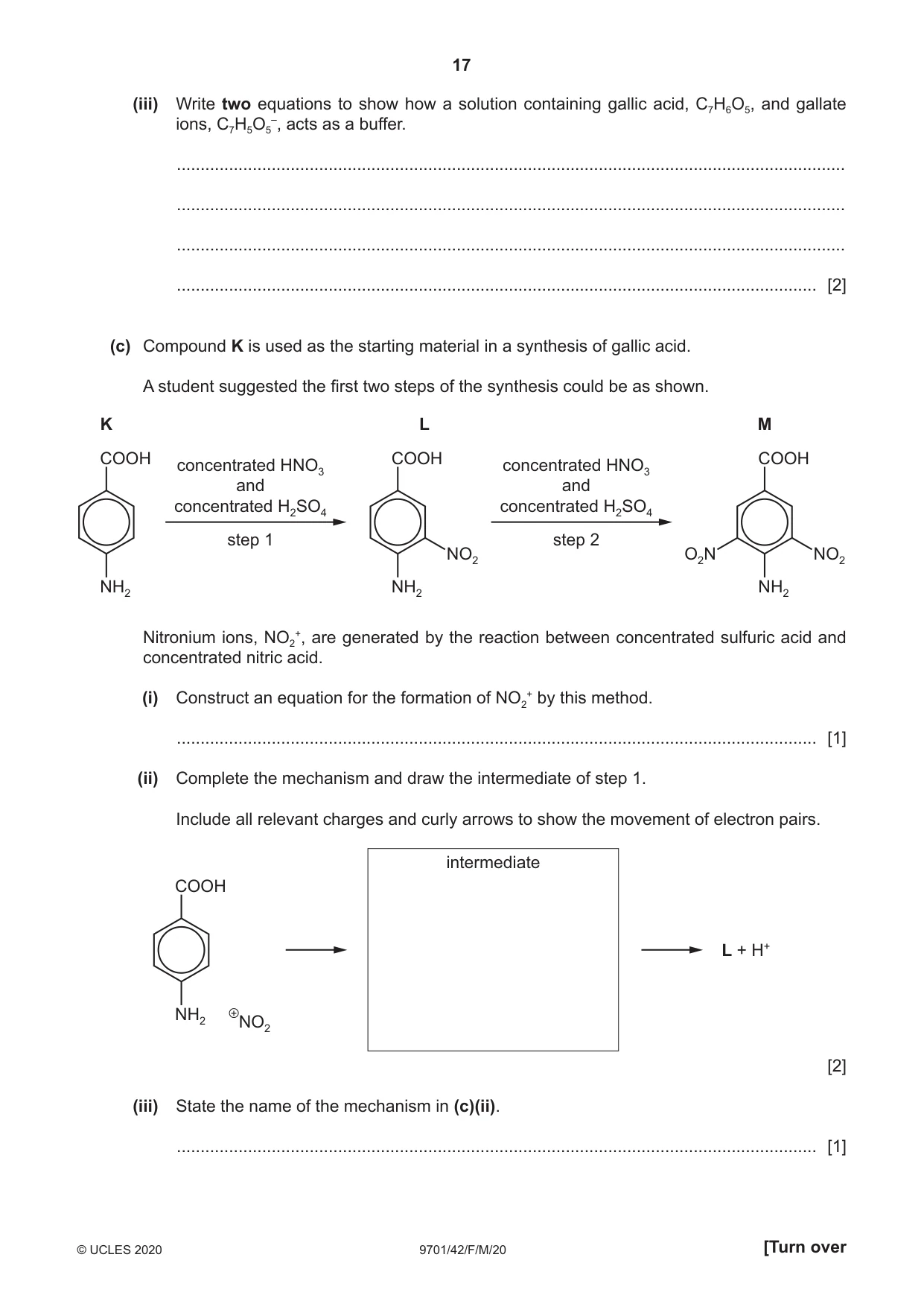 Cambridge A Level Chemistry 9701 2020 Feb/March Paper 4 · Variant 2 question paper, page 17 of 24