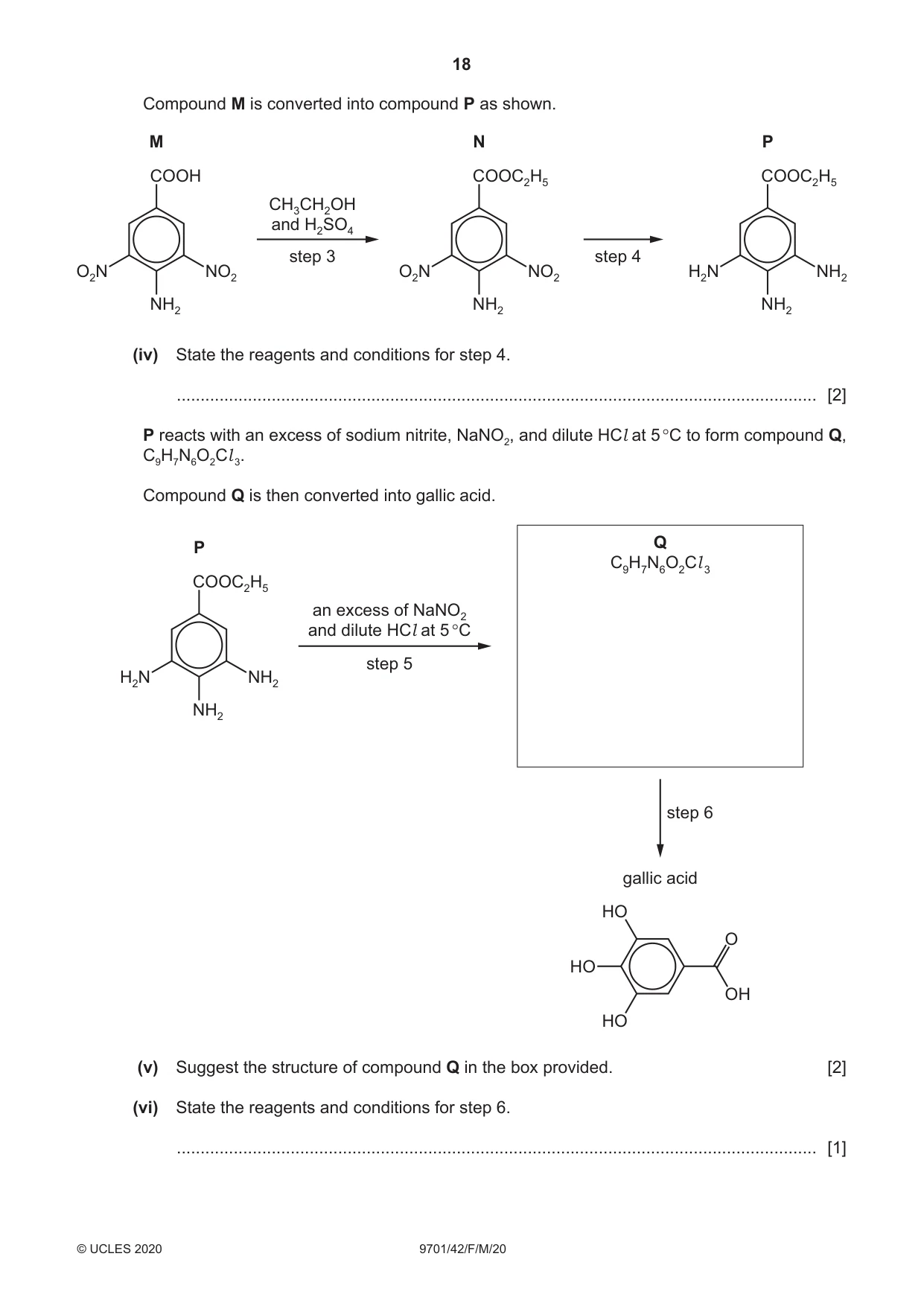 Cambridge A Level Chemistry 9701 2020 Feb/March Paper 4 · Variant 2 question paper, page 18 of 24