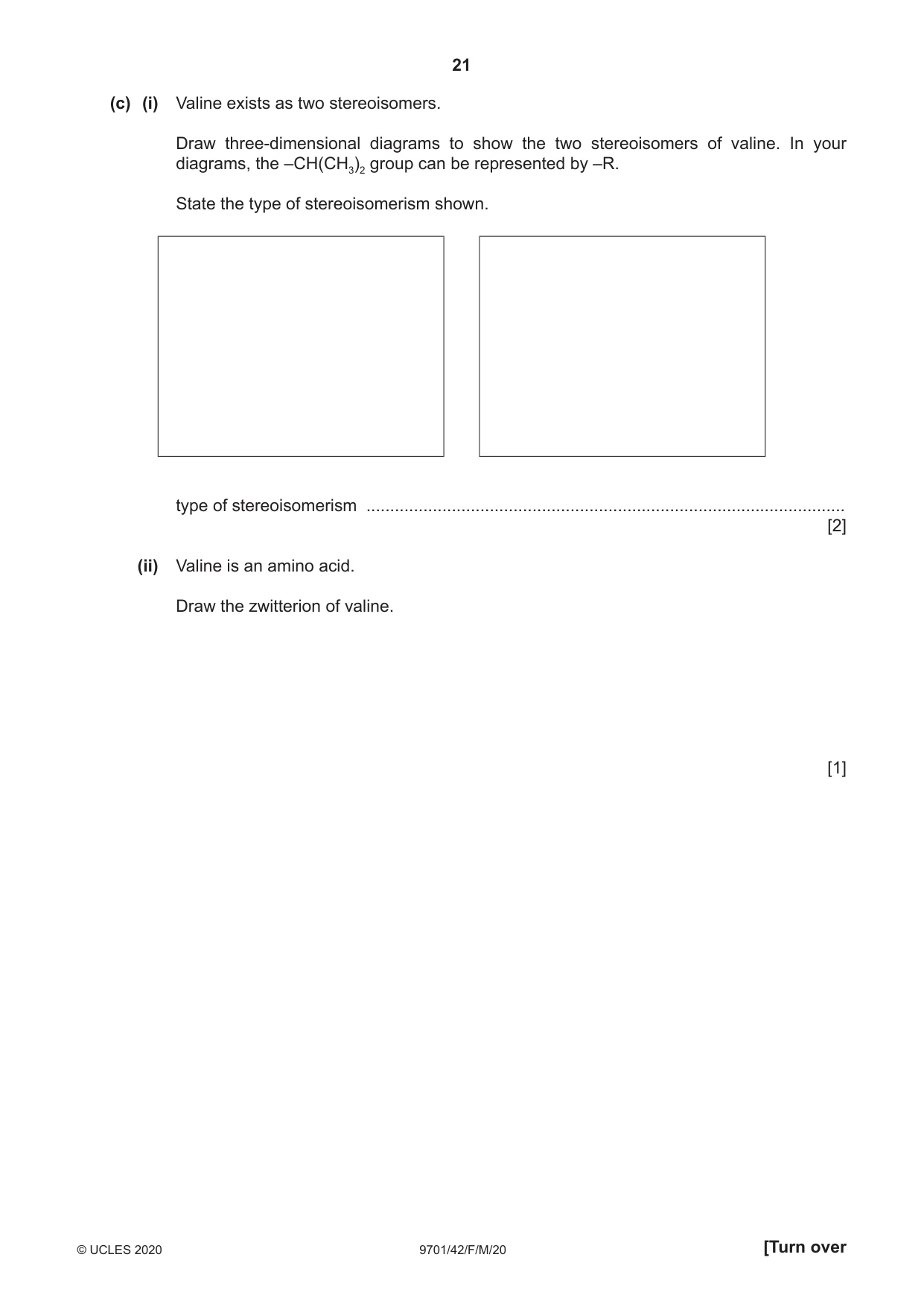Cambridge A Level Chemistry 9701 2020 Feb/March Paper 4 · Variant 2 question paper, page 21 of 24