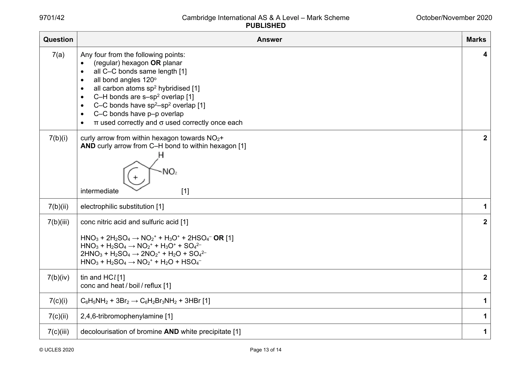 Mark scheme, page 13 of 14