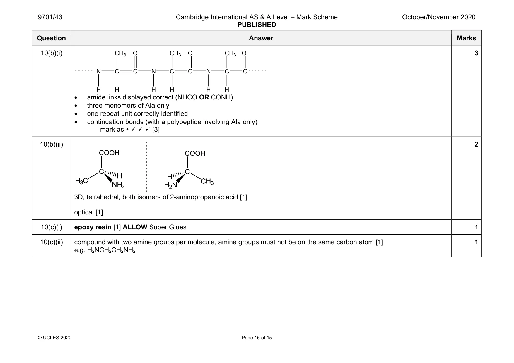 Mark scheme, page 15 of 15