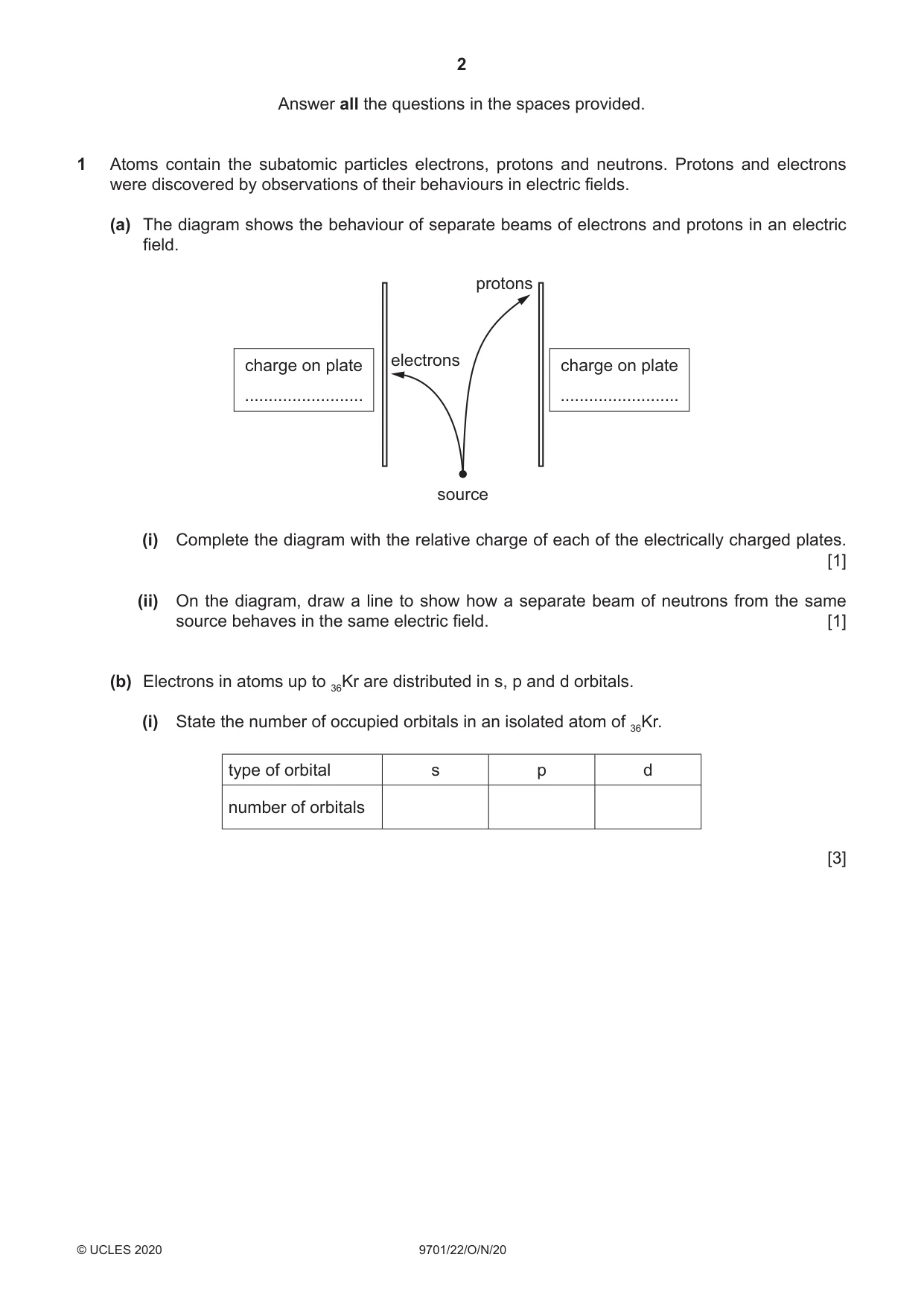 Cambridge A Level Chemistry 9701 2020 Oct/Nov Paper 2 · Variant 2 question paper, page 2 of 16