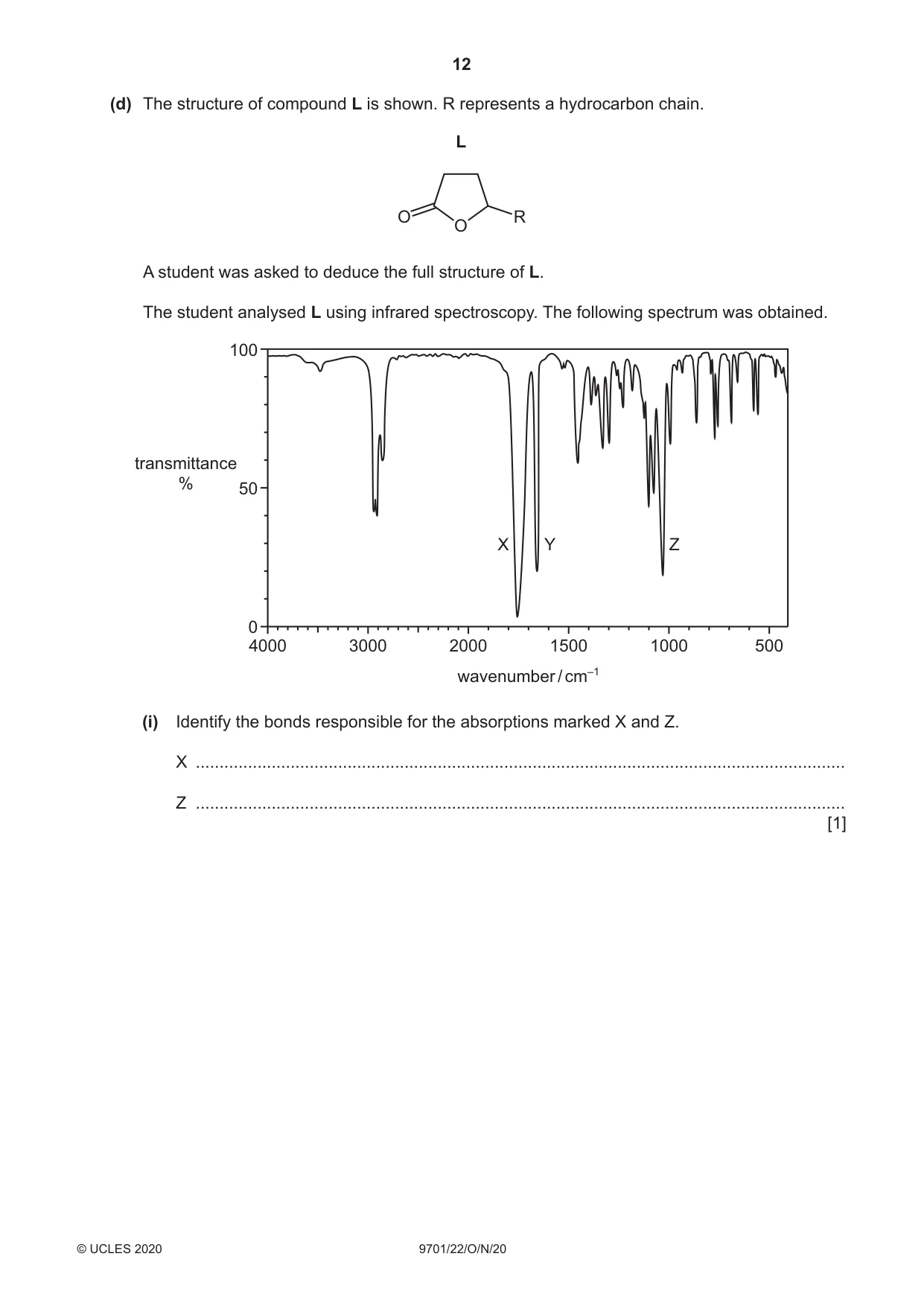 Cambridge A Level Chemistry 9701 2020 Oct/Nov Paper 2 · Variant 2 question paper, page 12 of 16