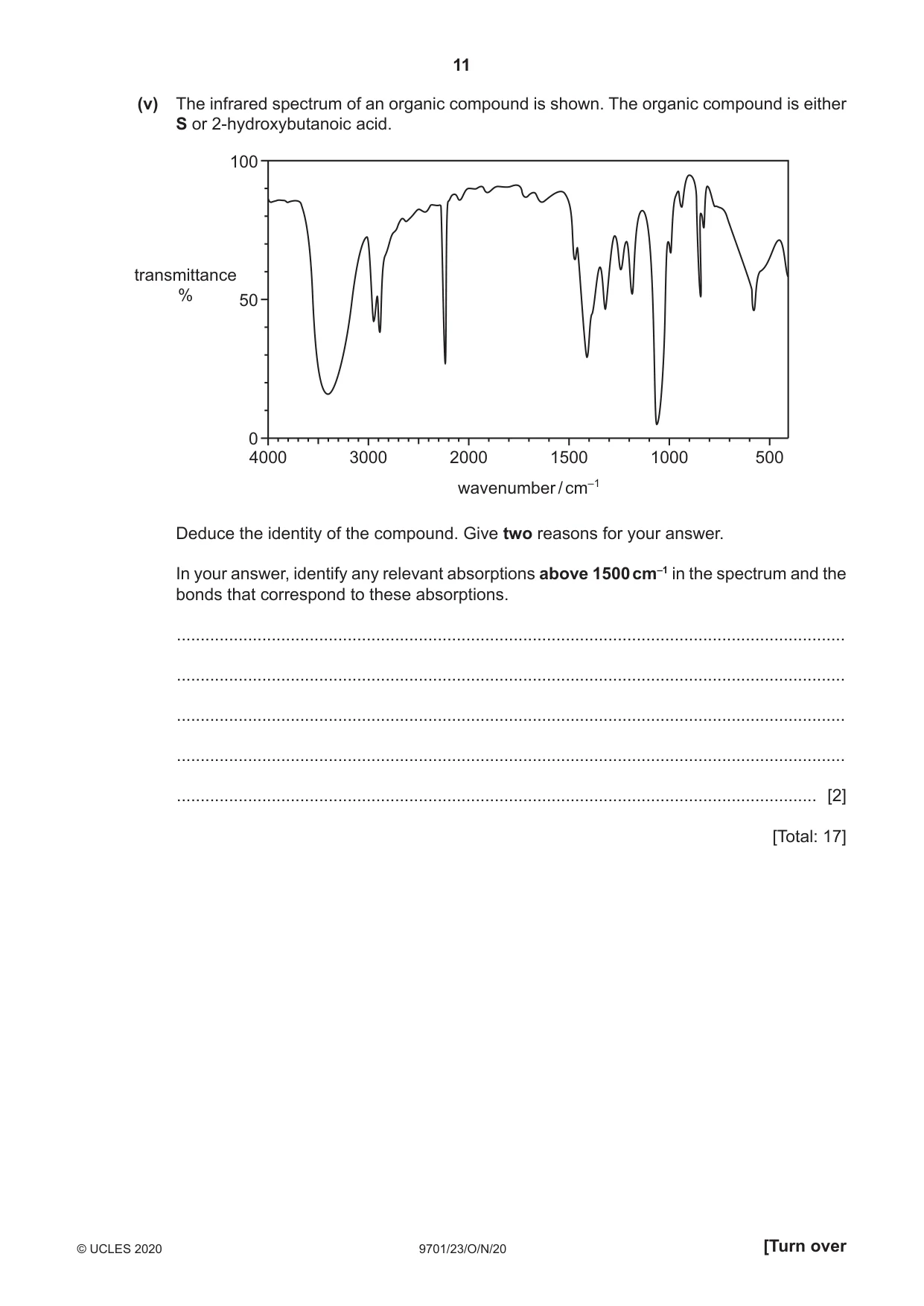 Cambridge A Level Chemistry 9701 2020 Oct/Nov Paper 2 · Variant 3 question paper, page 11 of 16