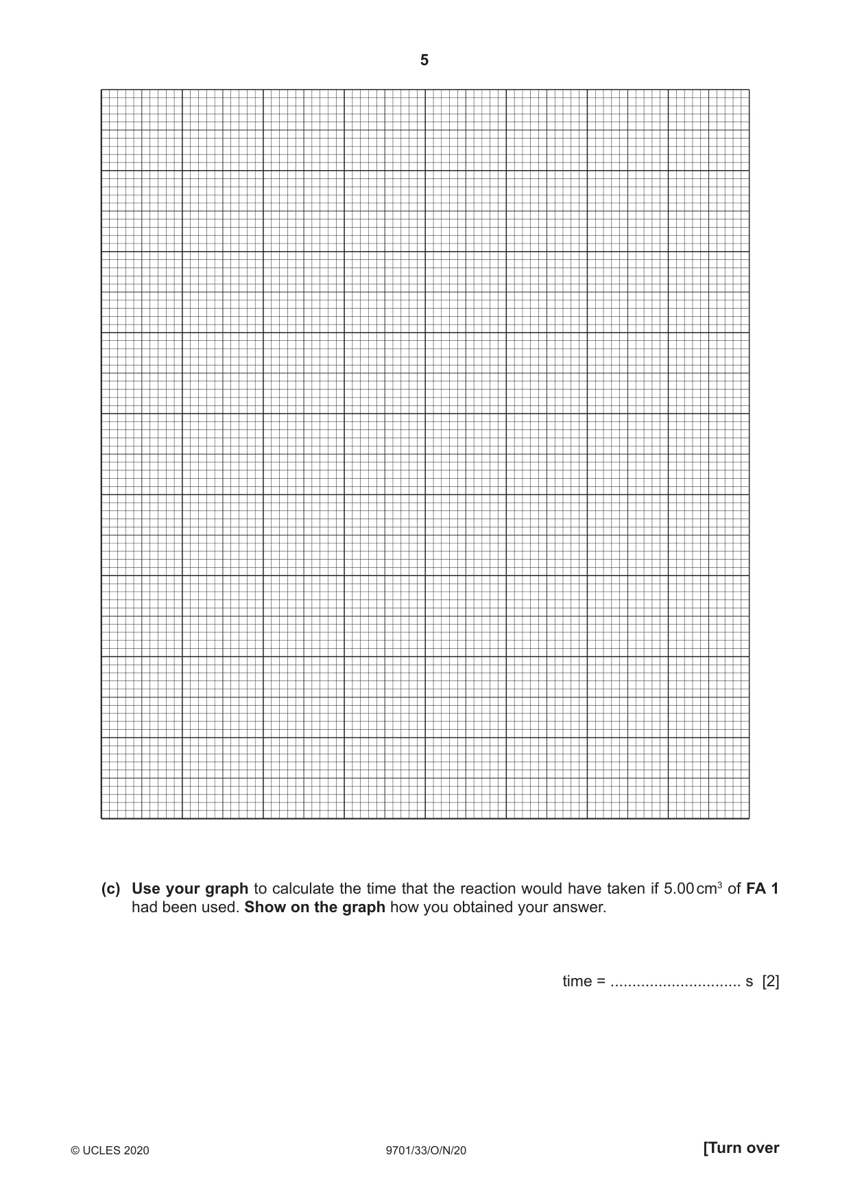 Cambridge A Level Chemistry 9701 2020 Oct/Nov Paper 3 · Variant 3 question paper, page 5 of 16