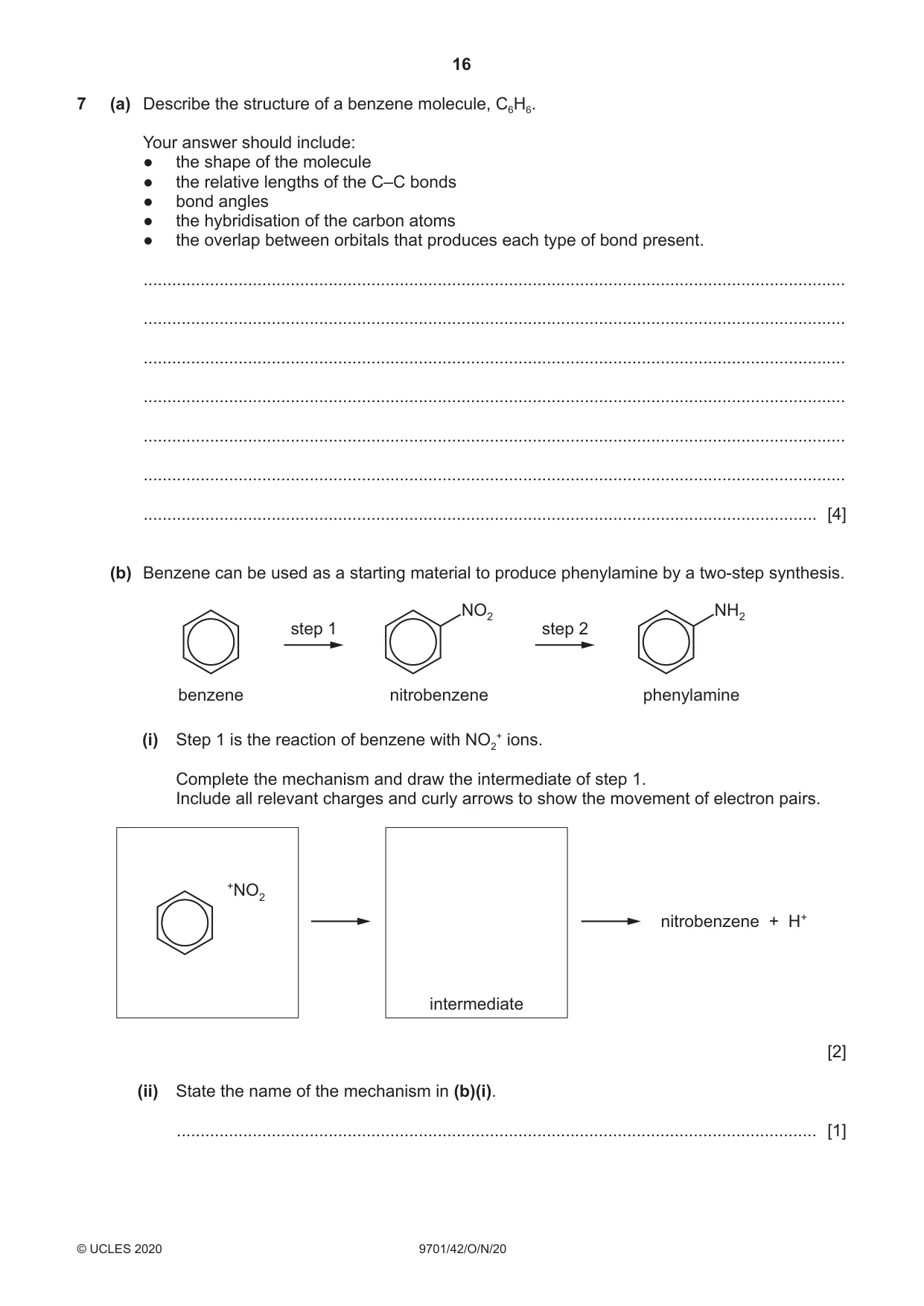 Cambridge A Level Chemistry 9701 2020 Oct/Nov Paper 4 · Variant 2 question paper, page 16 of 20