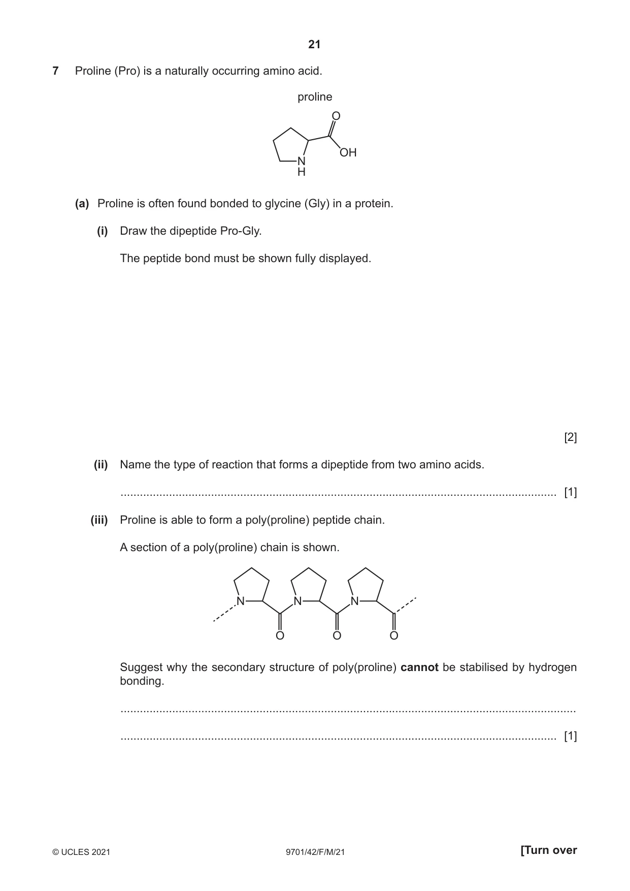 Cambridge A Level Chemistry 9701 2021 Feb/March Paper 4 · Variant 2 question paper, page 21 of 28