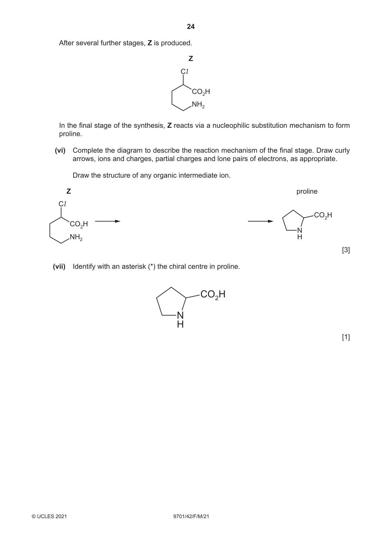 Cambridge A Level Chemistry 9701 2021 Feb/March Paper 4 · Variant 2 question paper, page 24 of 28