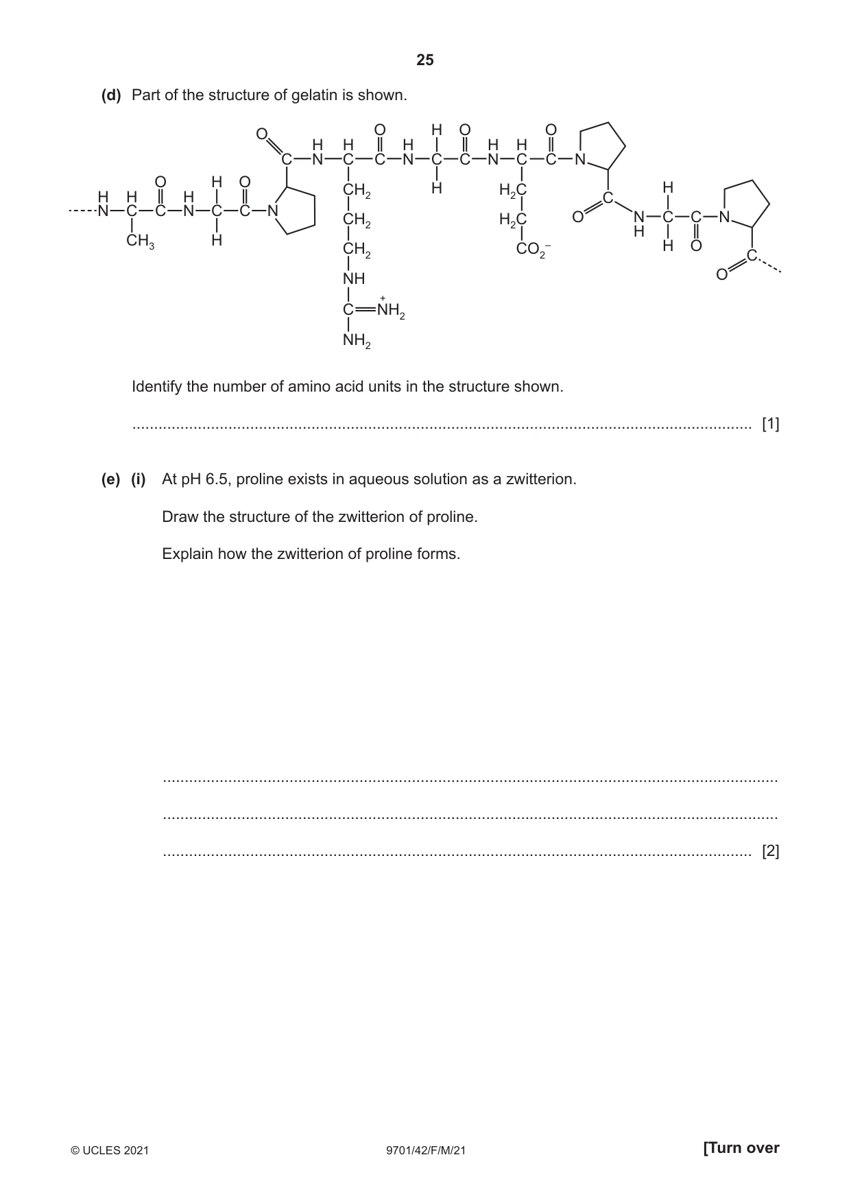 Cambridge A Level Chemistry 9701 2021 Feb/March Paper 4 · Variant 2 question paper, page 25 of 28